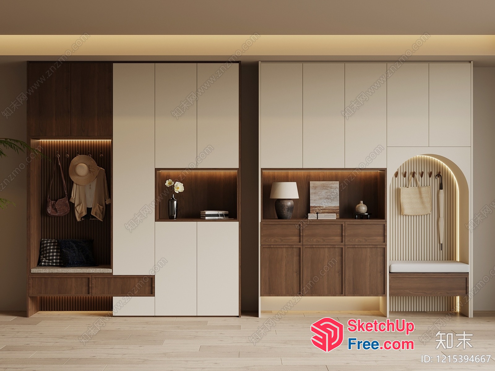 Modern Minimalist Japanese Style Interior Design 3D SketchUp File