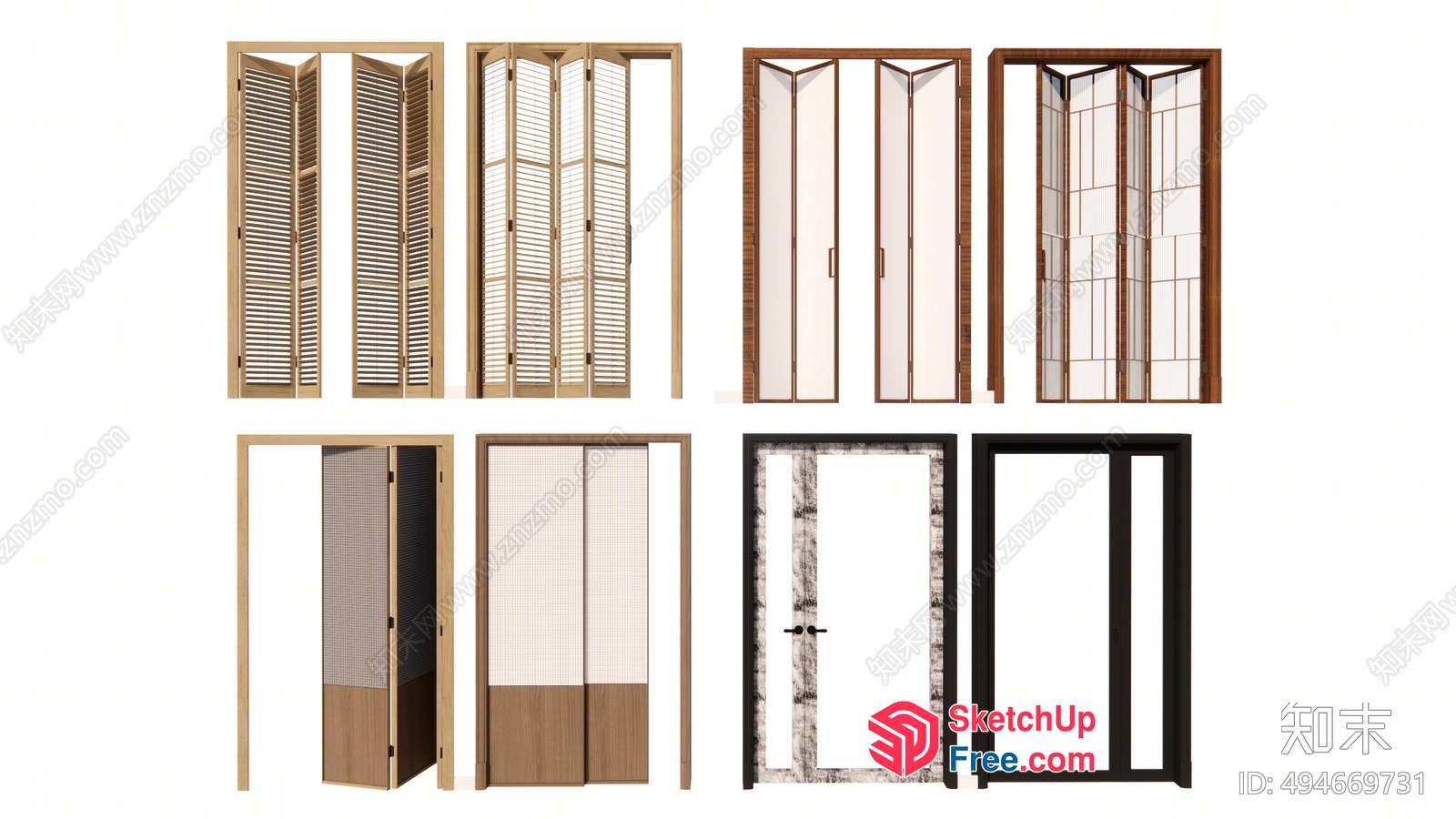 Various Styles Of Doors And Windows 3D SketchUp File
