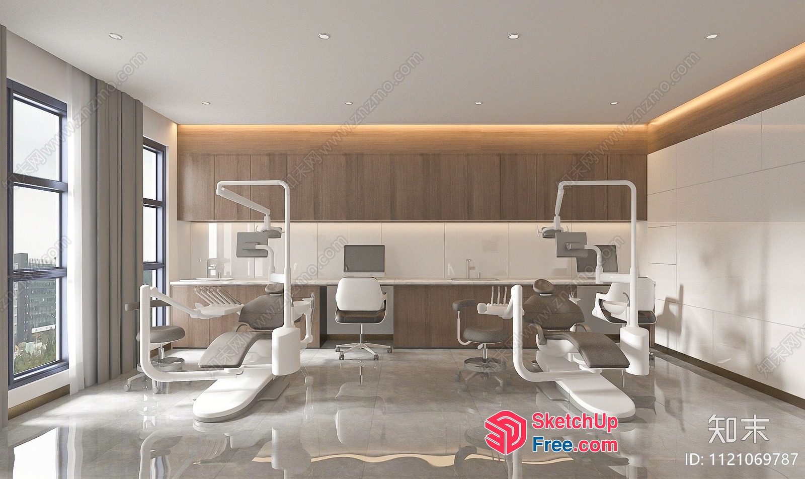 Modern Dental Clinic Interior Design 3D SketchUp File