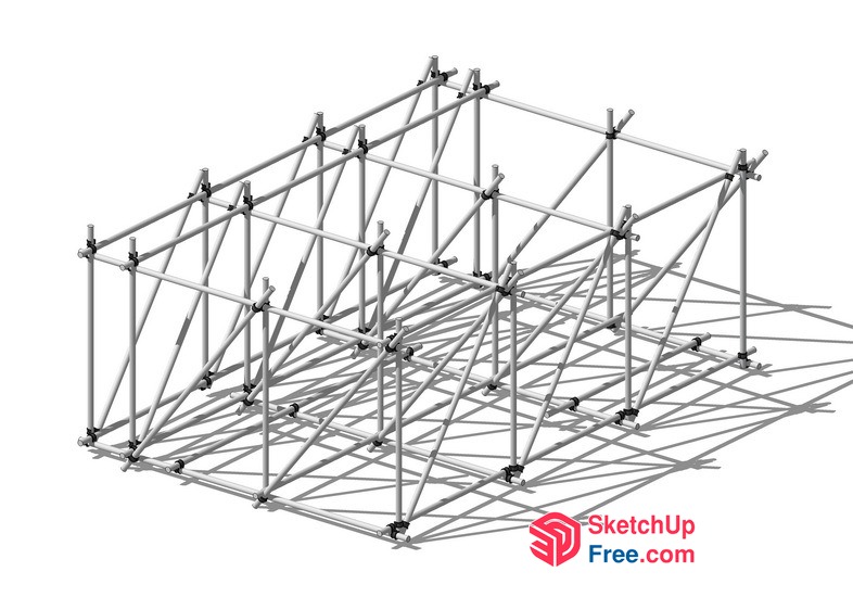 Geometric Framework Structure 3D SketchUp File