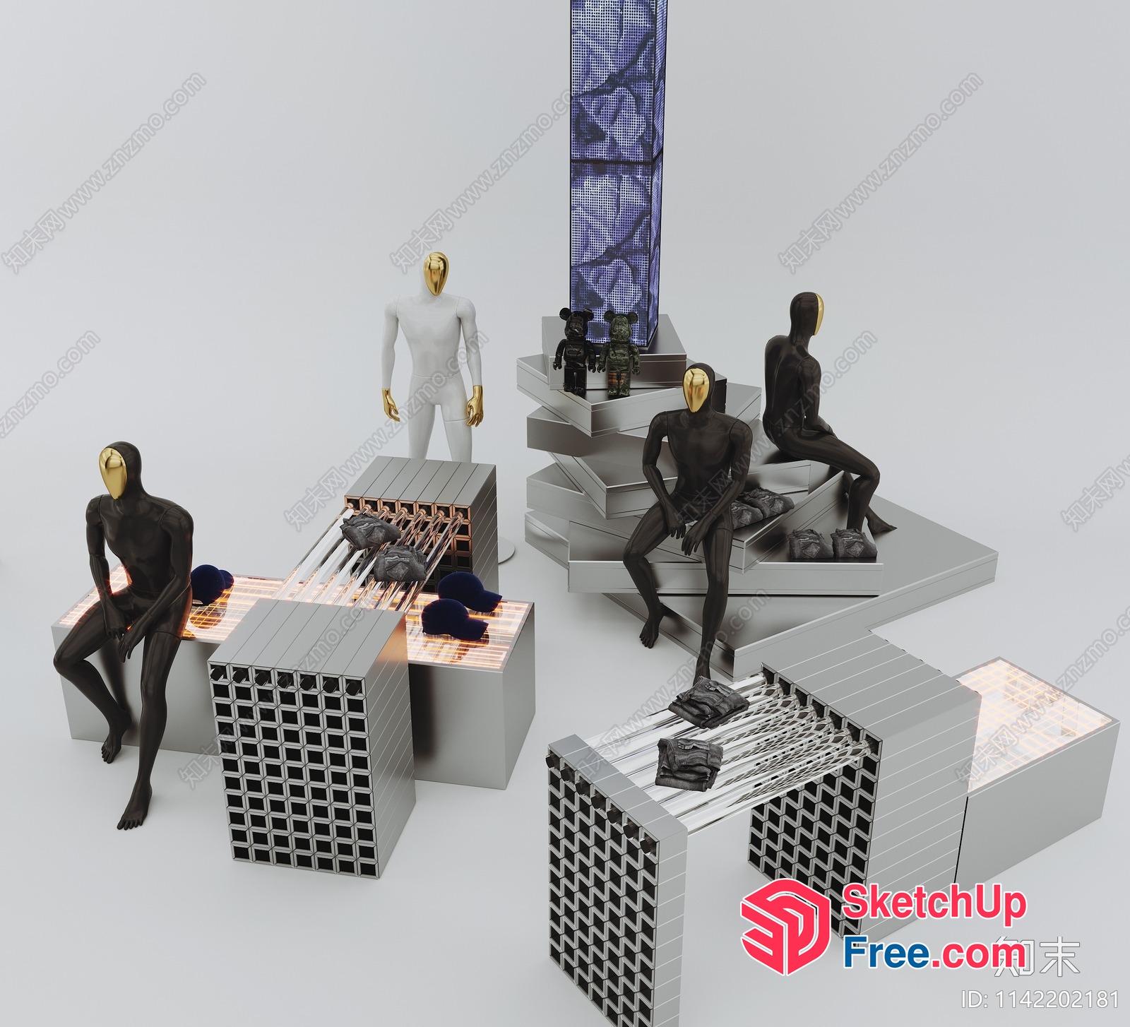 Futuristic Urban Architecture Scene 3D SketchUp File