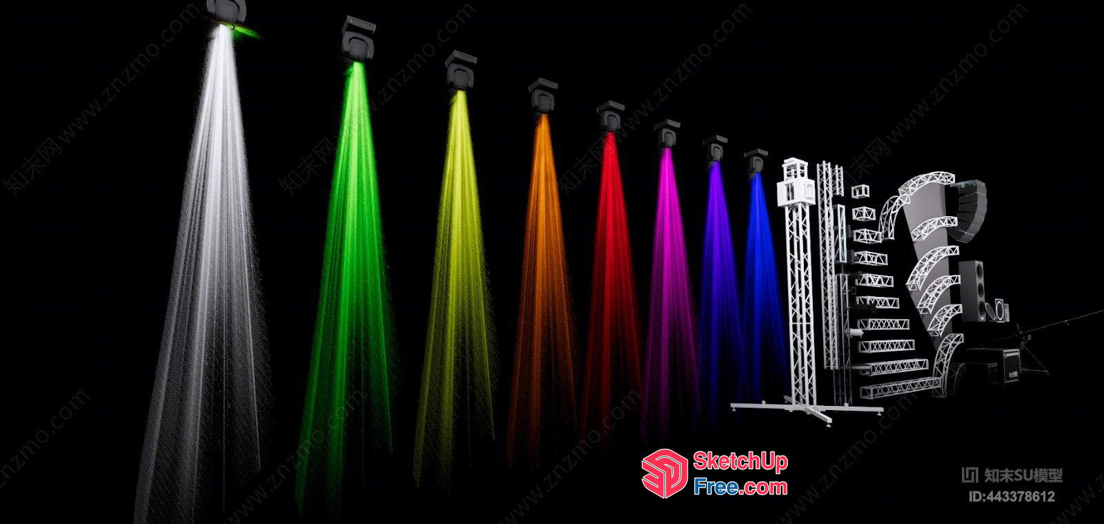 Stage Lighting And Truss System 3D SketchUp File