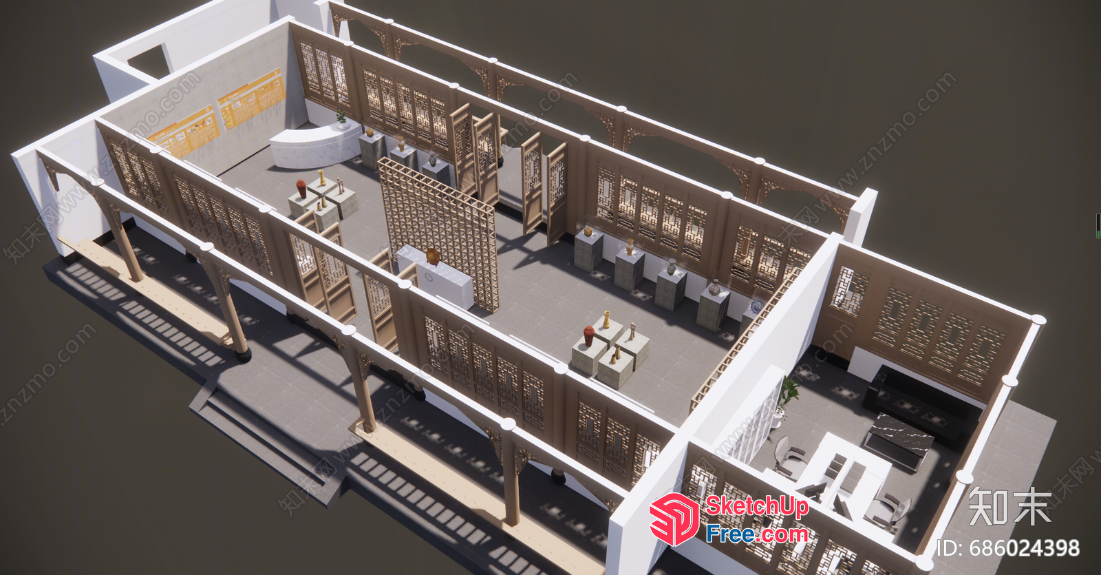 Luxurious Home Theater Interior Design 3D SketchUp File