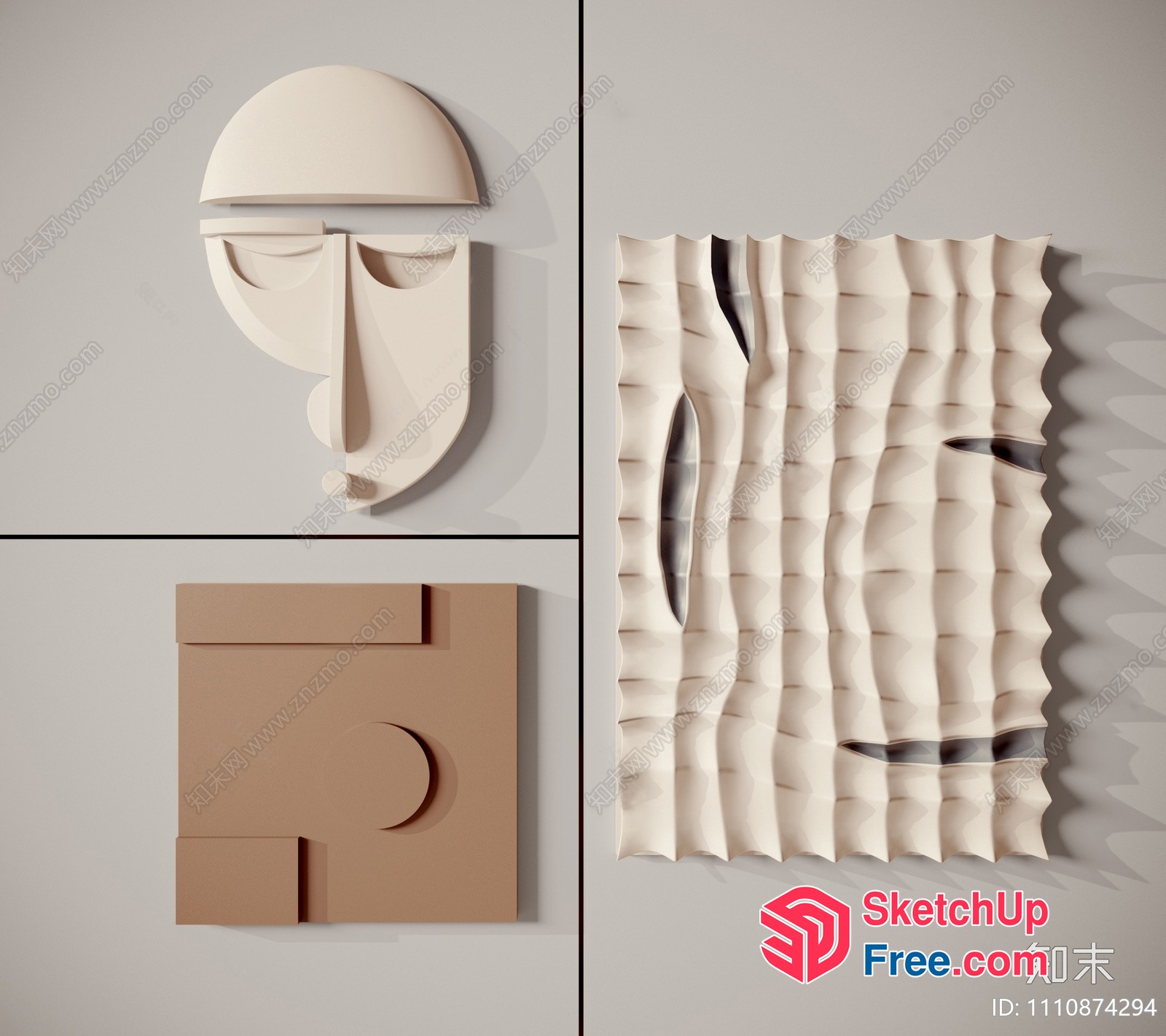 Modern Minimalist Wall Decorations 3D SketchUp File