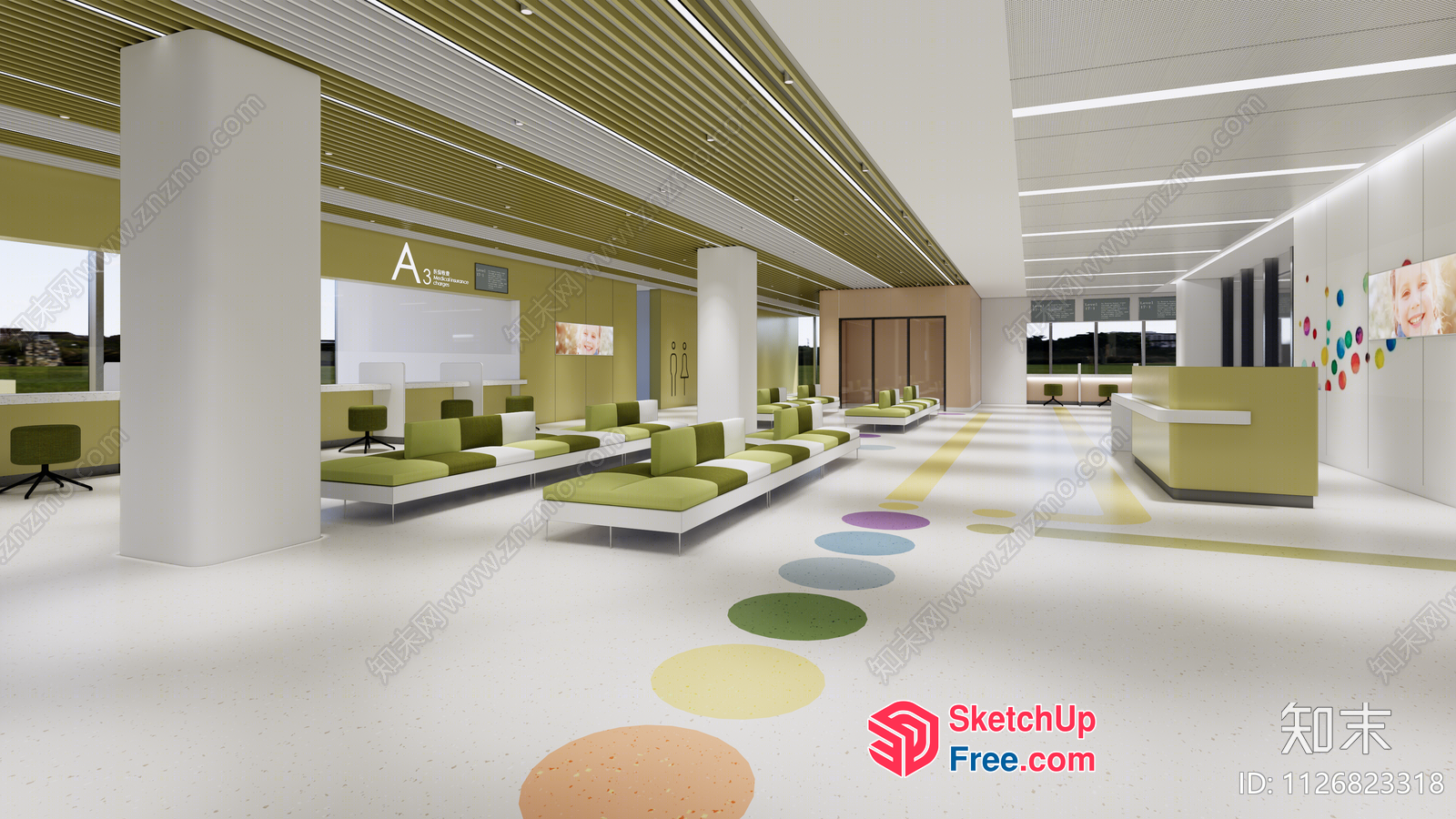 A Modern And Welcoming Interior Design For A Hospital Or Office Building 3D SketchUp File