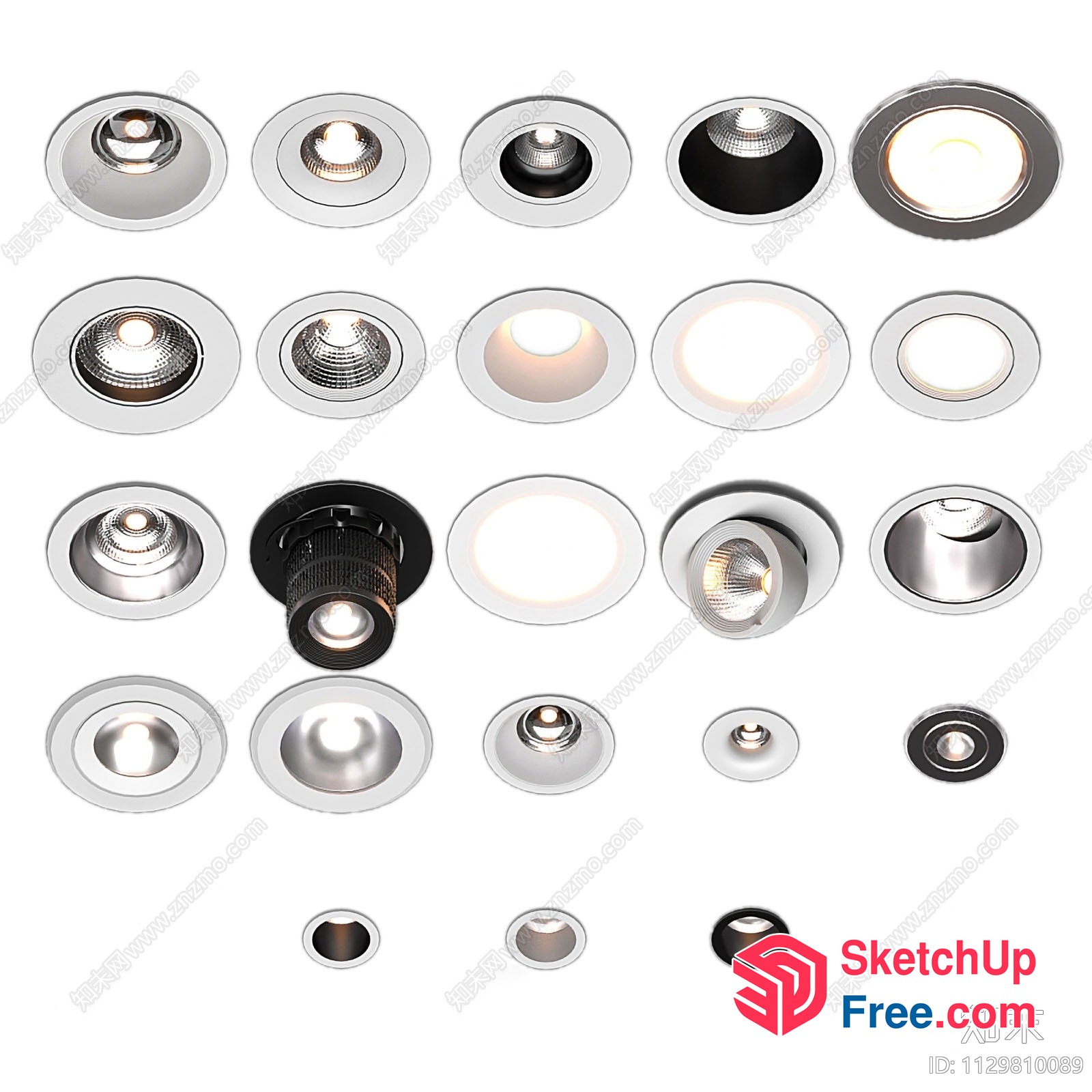 Ceiling Light Fixtures Collection 3D SketchUp File
