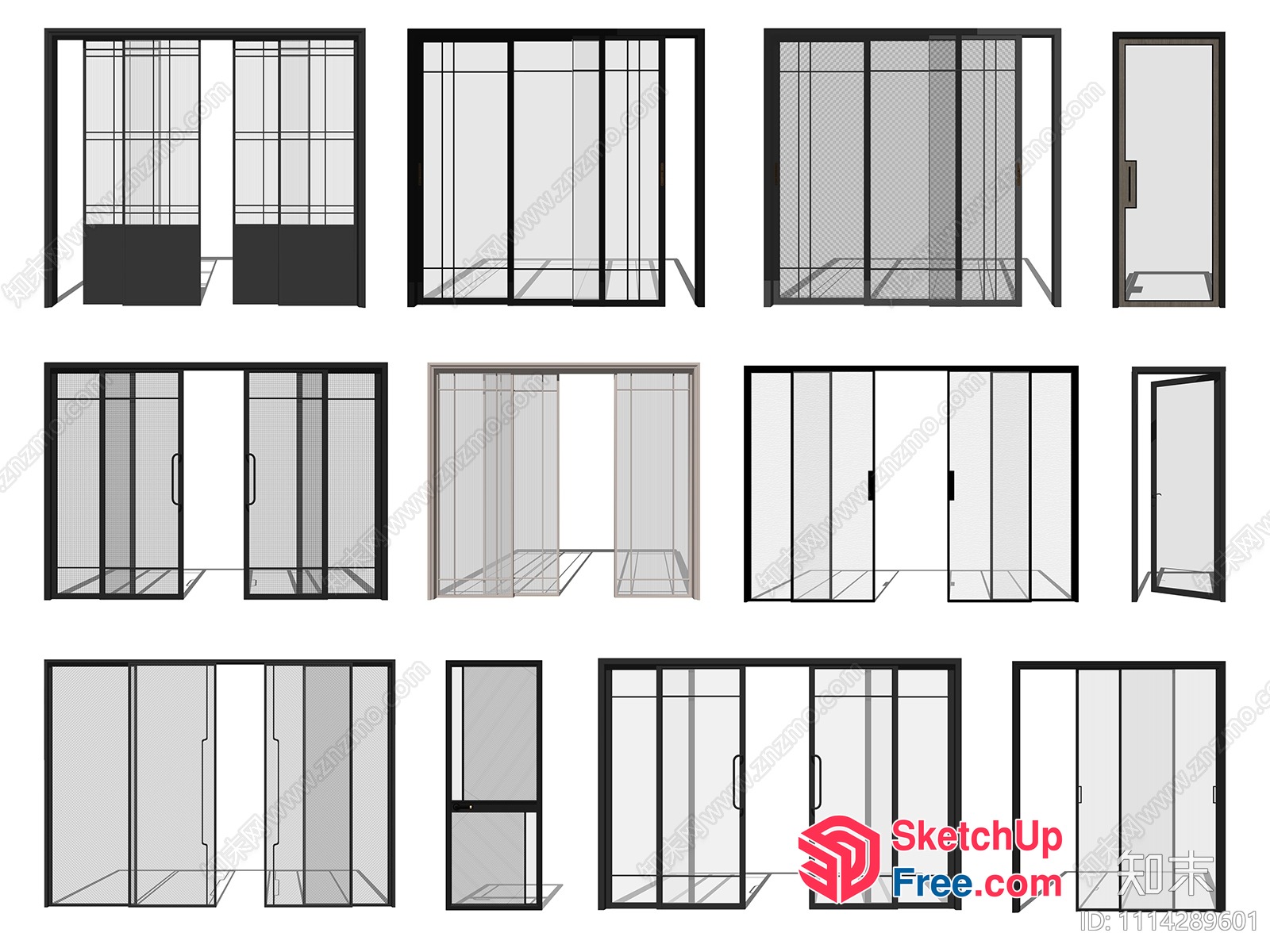Collection Of Various Door And Window Designs 3D SketchUp File