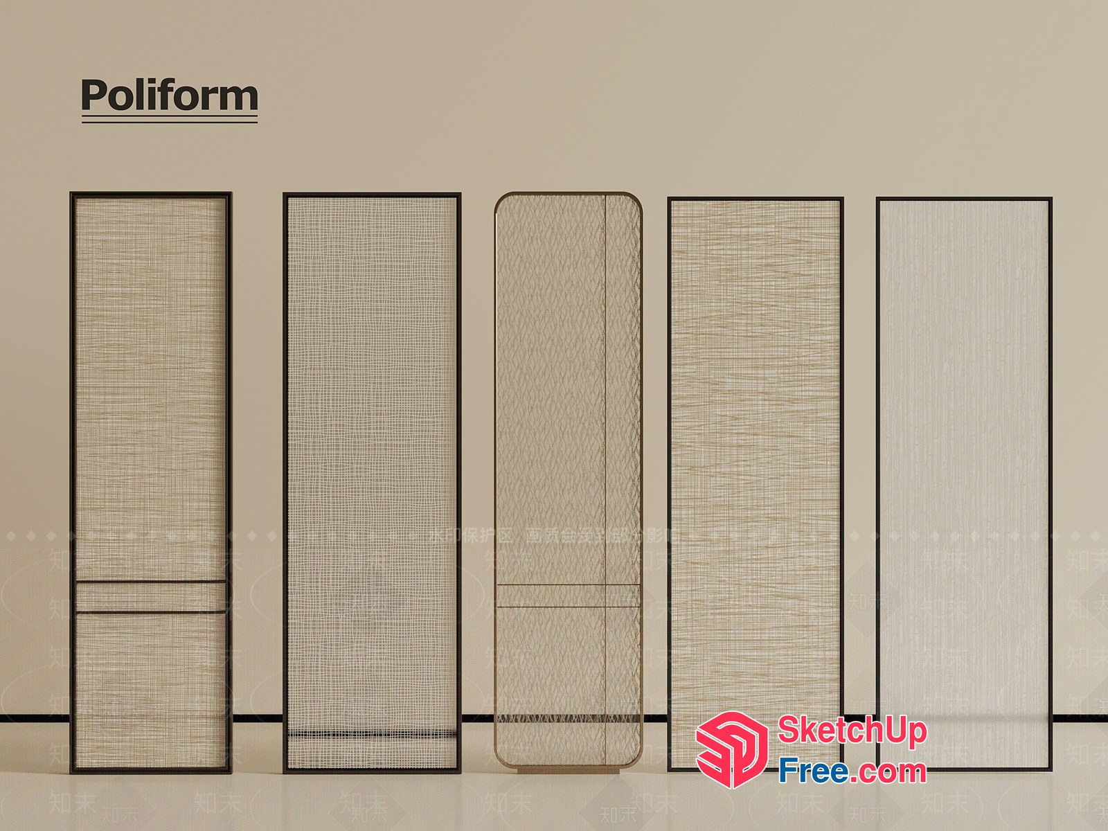 Partition Screen Designs For Modern Spaces 3D SketchUp File