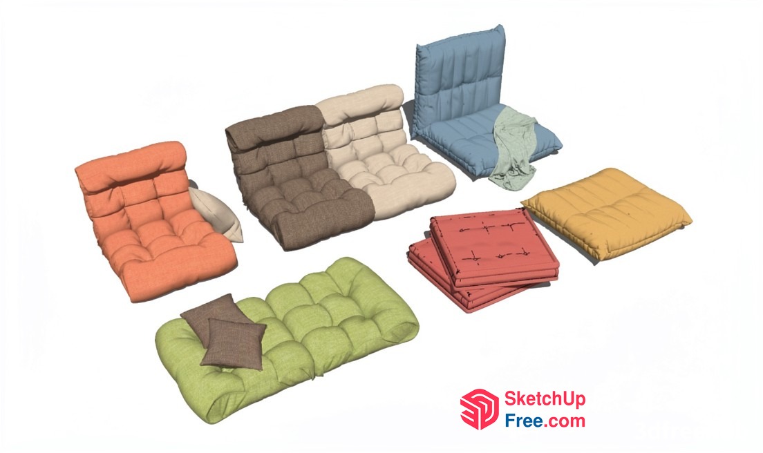 Modern Furniture Arrangement 3D SketchUp File