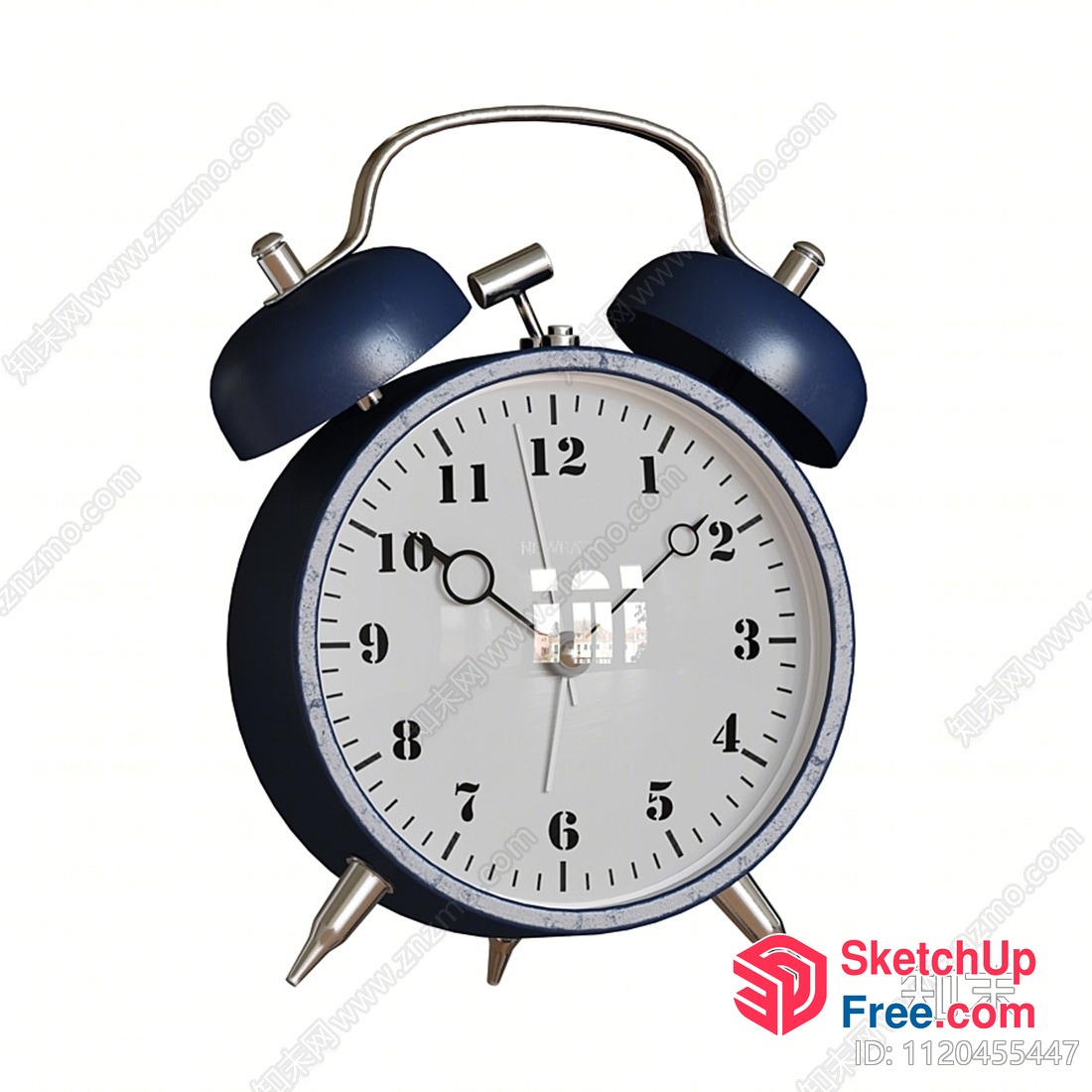 Vintage Style Alarm Clock With Double Bells 3D SketchUp File