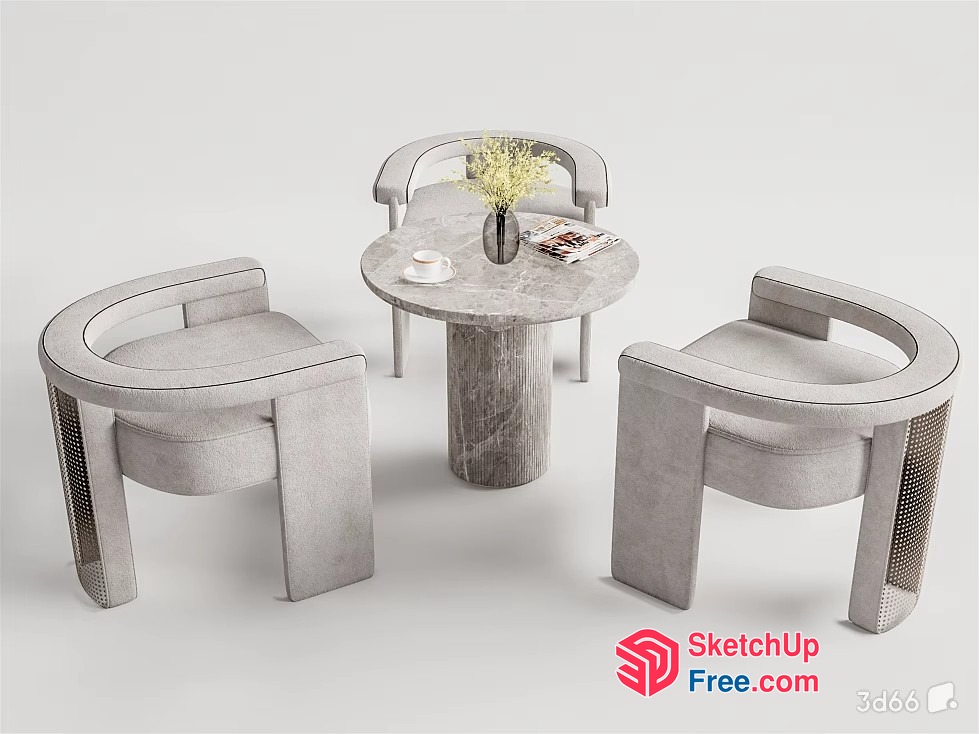 Modern Minimalist Furniture Set 3D SketchUp File