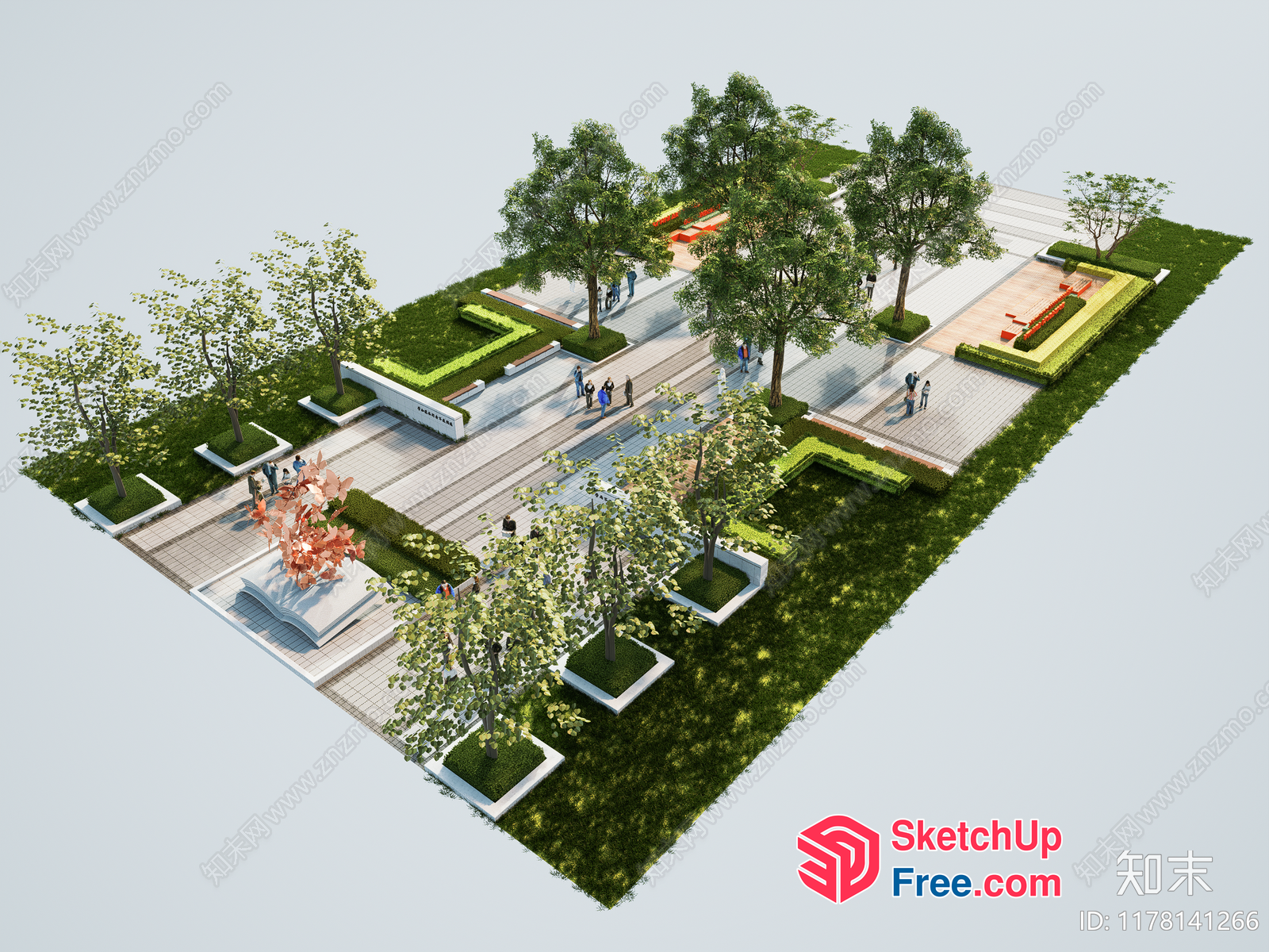 Serene Urban Oasis 3D SketchUp File