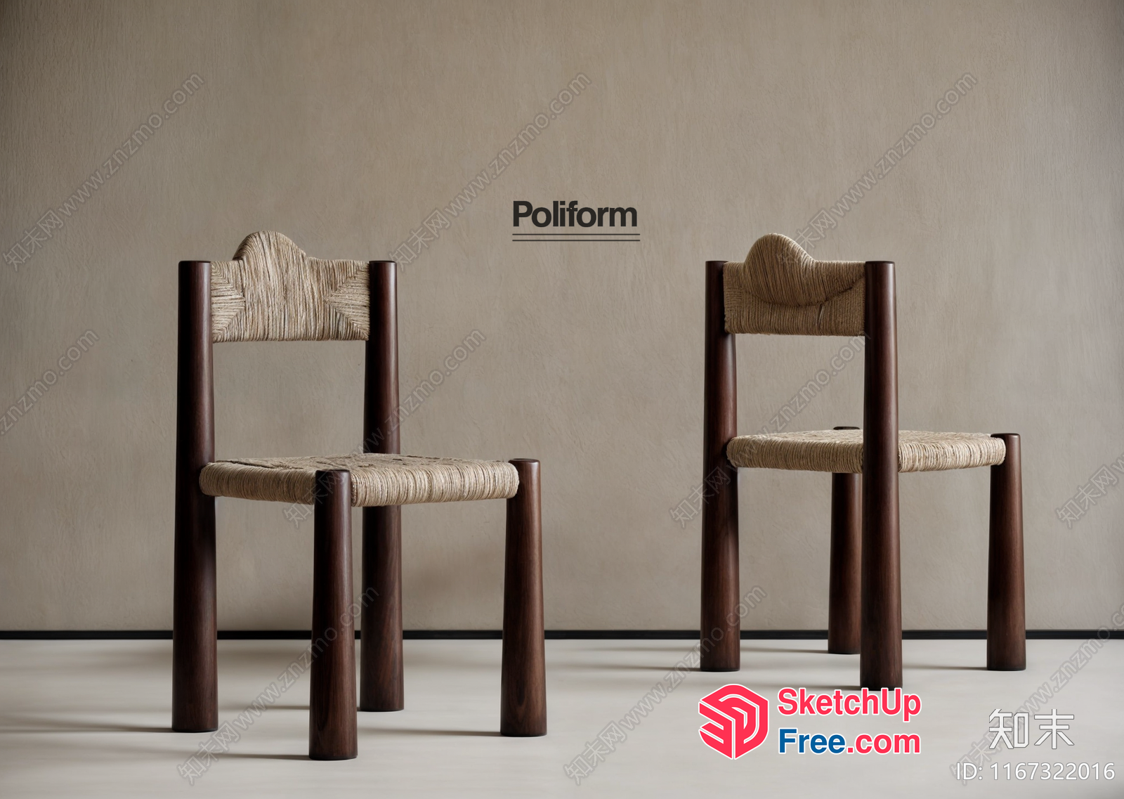 Poliform Chairs For Classic Living Room 3D SketchUp File
