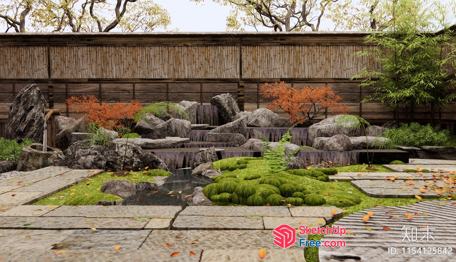 Serene Japanese Garden Oasis 3D SketchUp File
