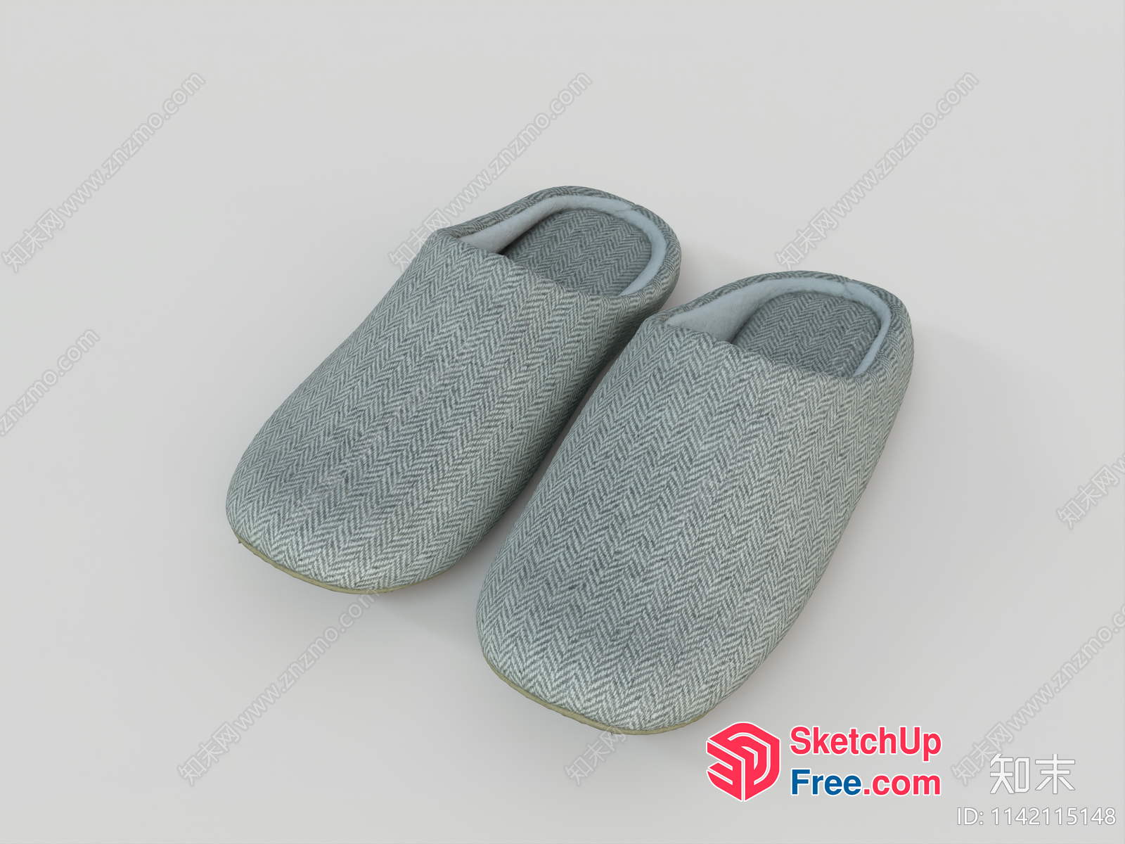 A Pair Of Cozy Indoor Slippers 3D SketchUp File
