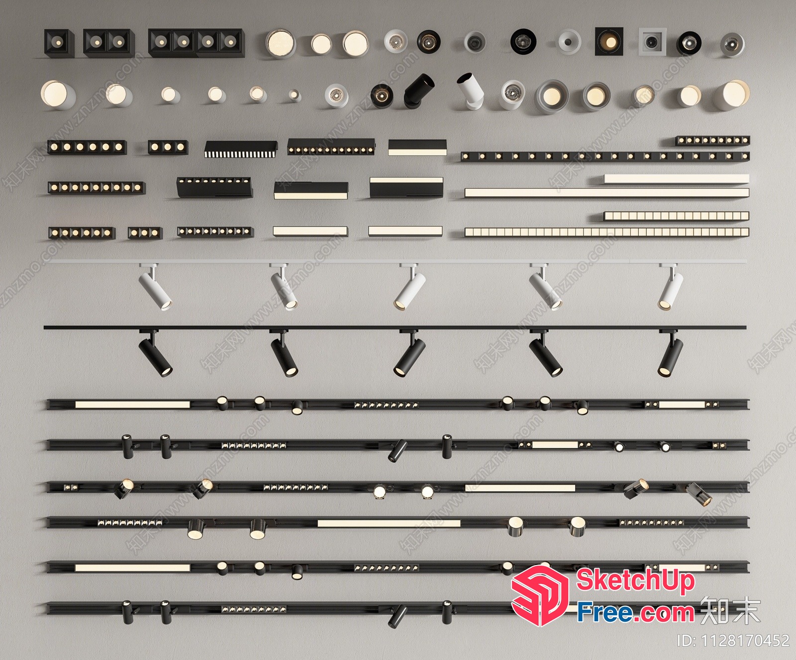 Track Lighting Options For Various Rooms 3D SketchUp File