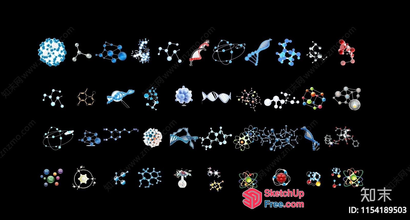 Molecular Structure Collection 3D SketchUp File
