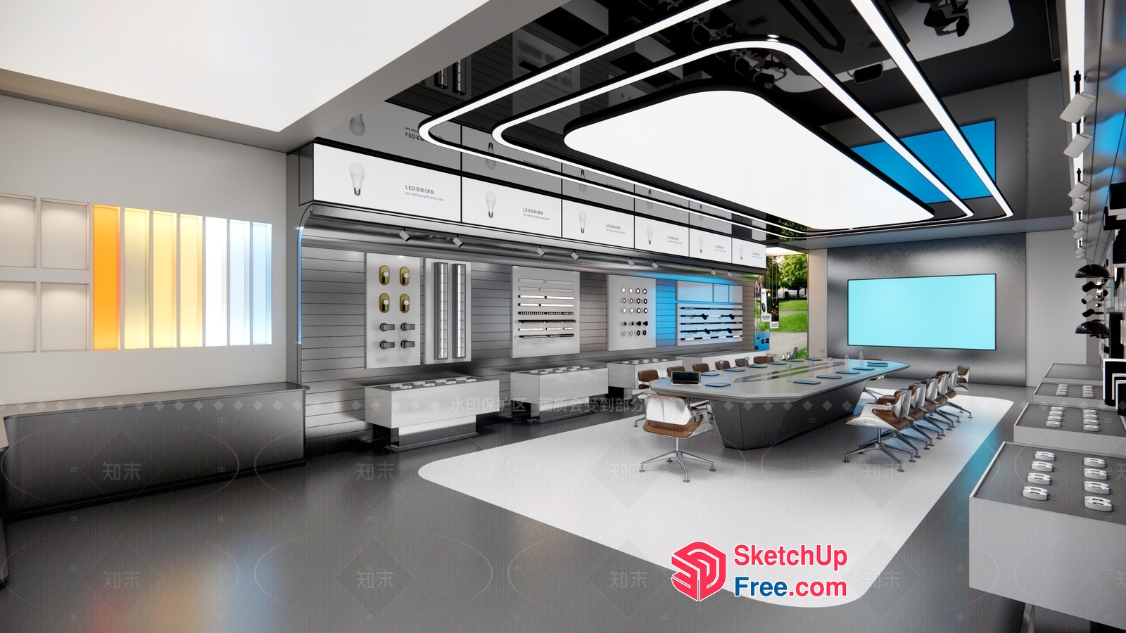 Modern Office Conference Room Interior 3D SketchUp File
