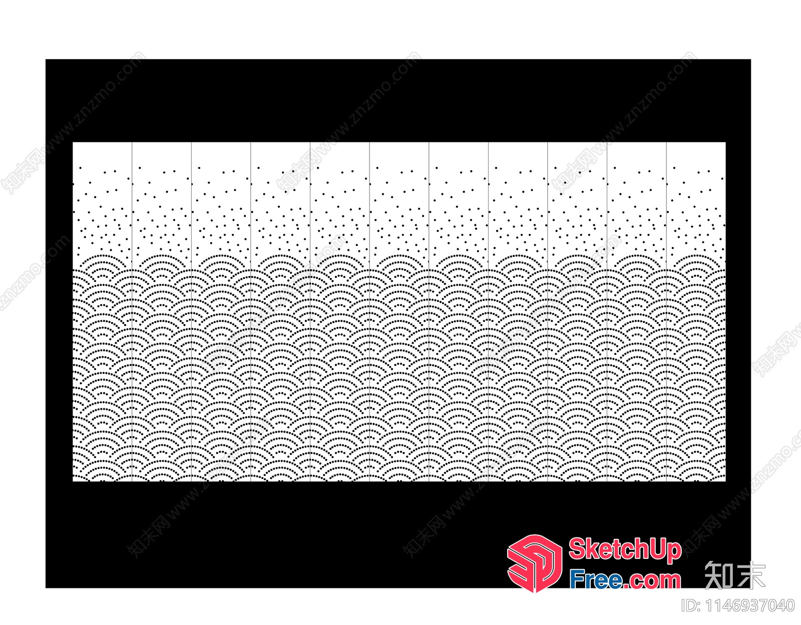 Asian-Inspired Decorative Pattern 3D SketchUp File