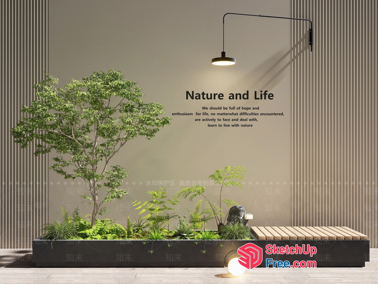 A Peaceful Oasis 3D SketchUp File