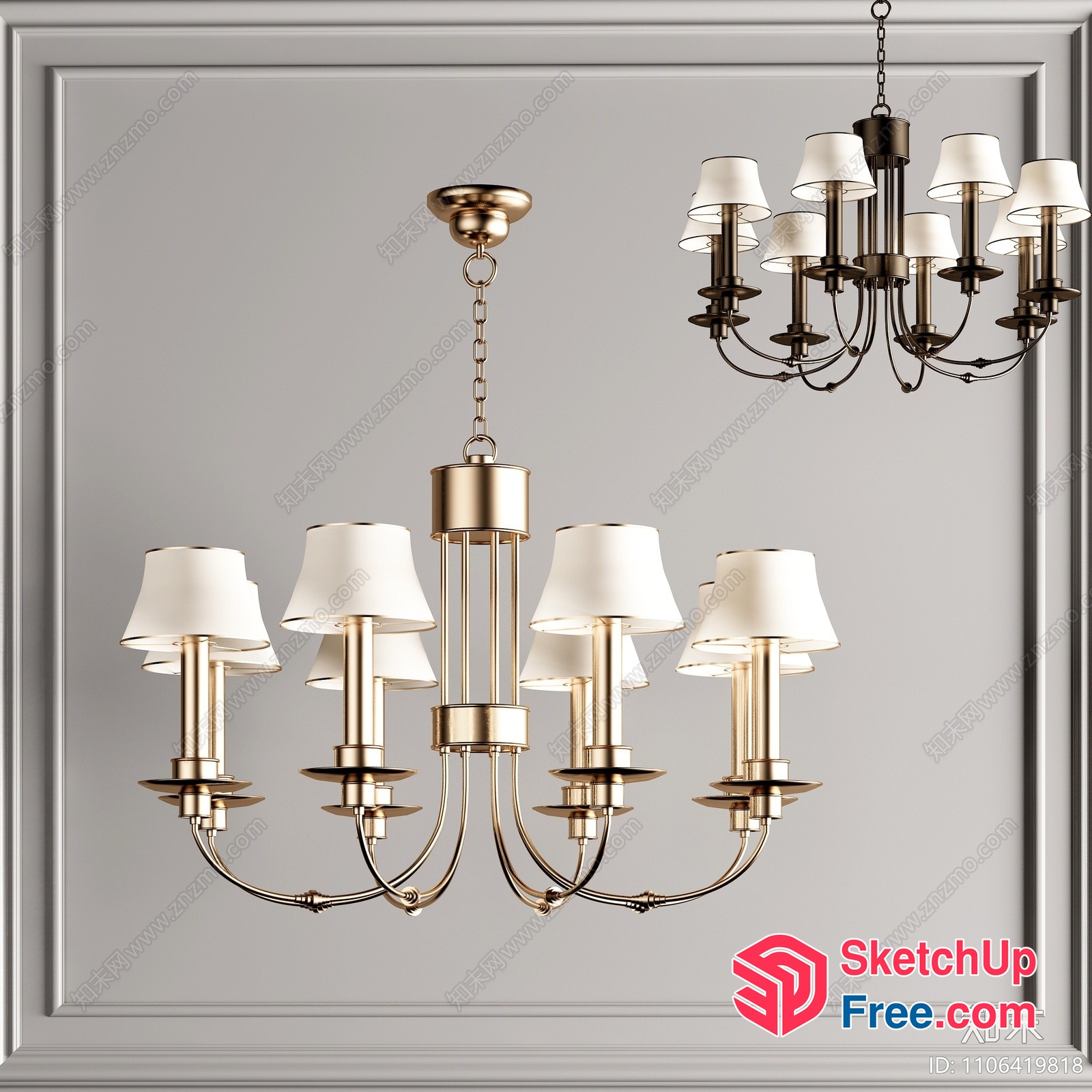 Elegant Chandeliers And Ceiling Lights 3D SketchUp File