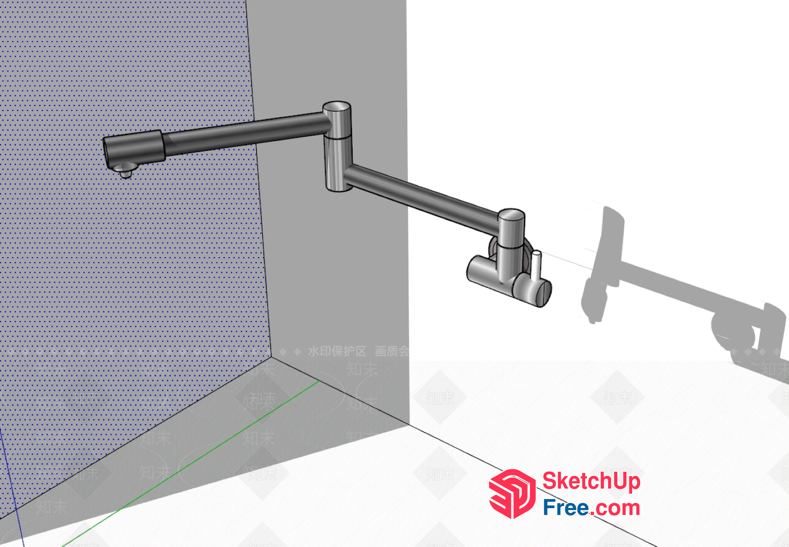 Industrial Style Metal Bar Stool 3D SketchUp File