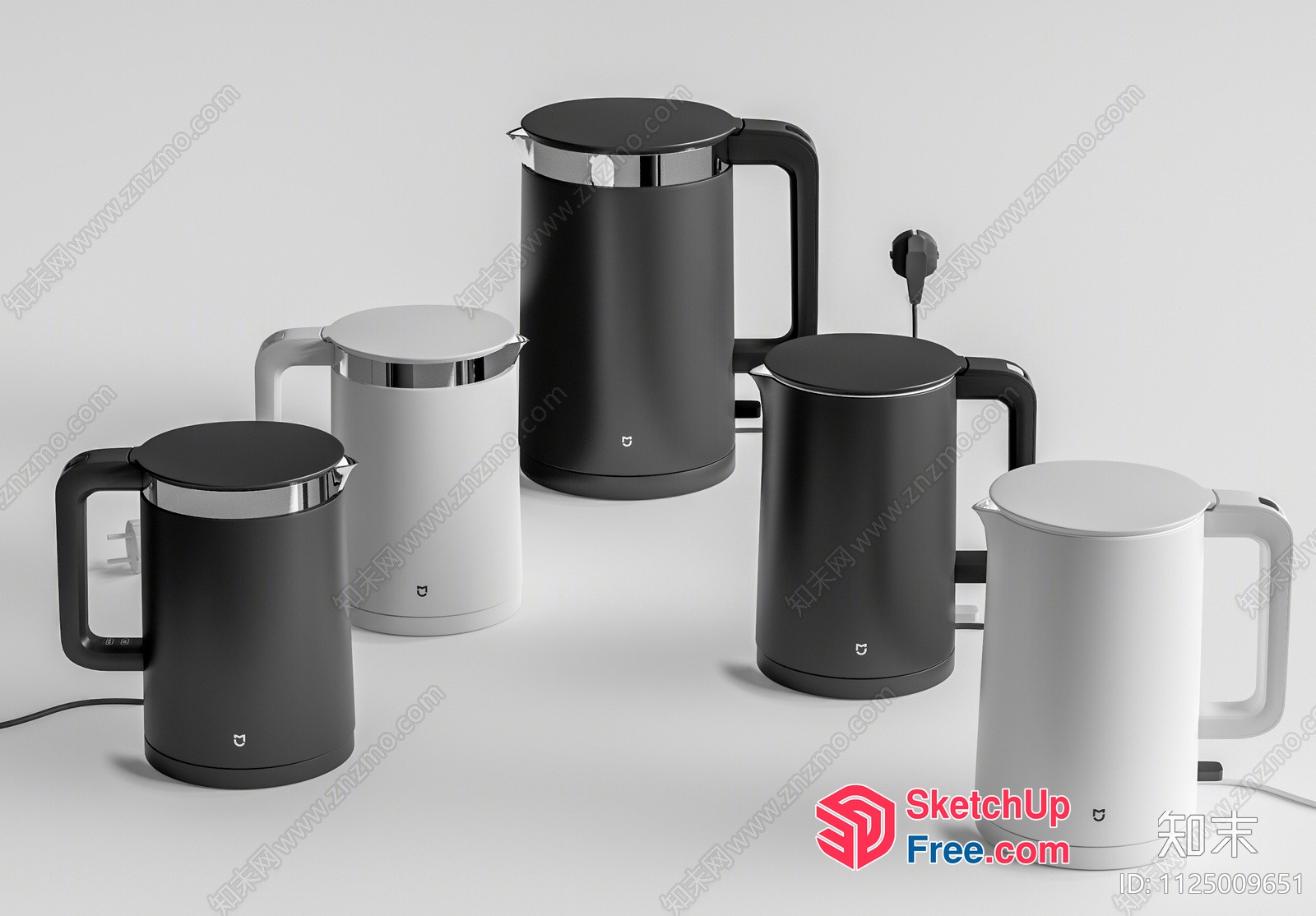 Electric Kettles In Various Styles And Colors 3D SketchUp File