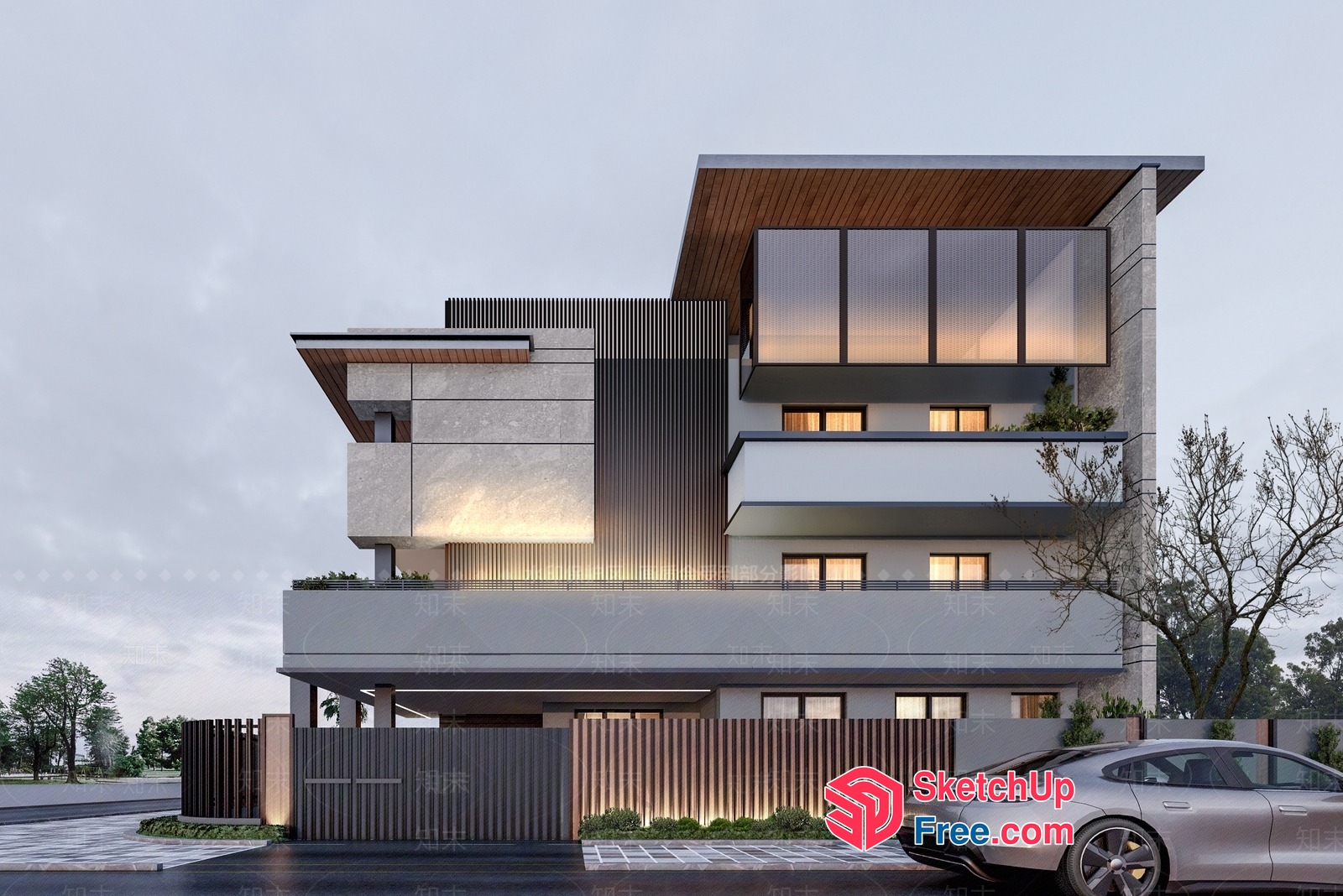 Modern Contemporary Villa 3D SketchUp File