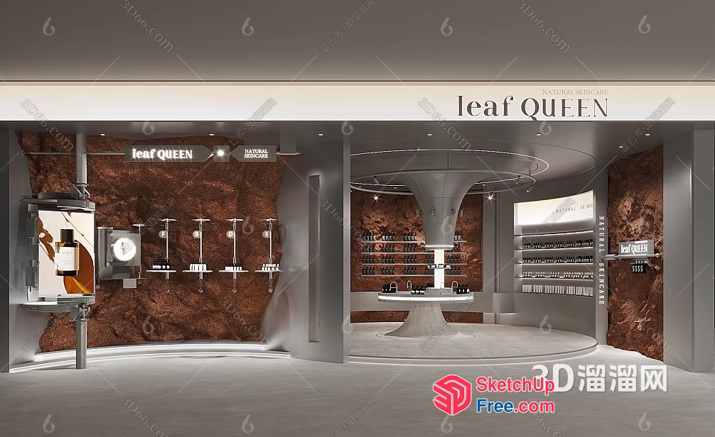 Leaf Queen Natural Skincare Shop 3D SketchUp File