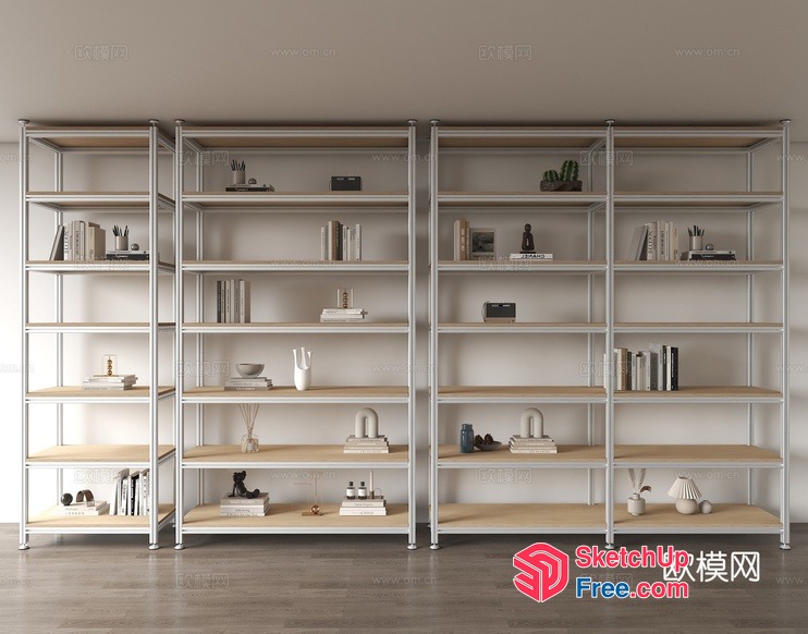 Modern Minimalist Shelving Unit 3D SketchUp File