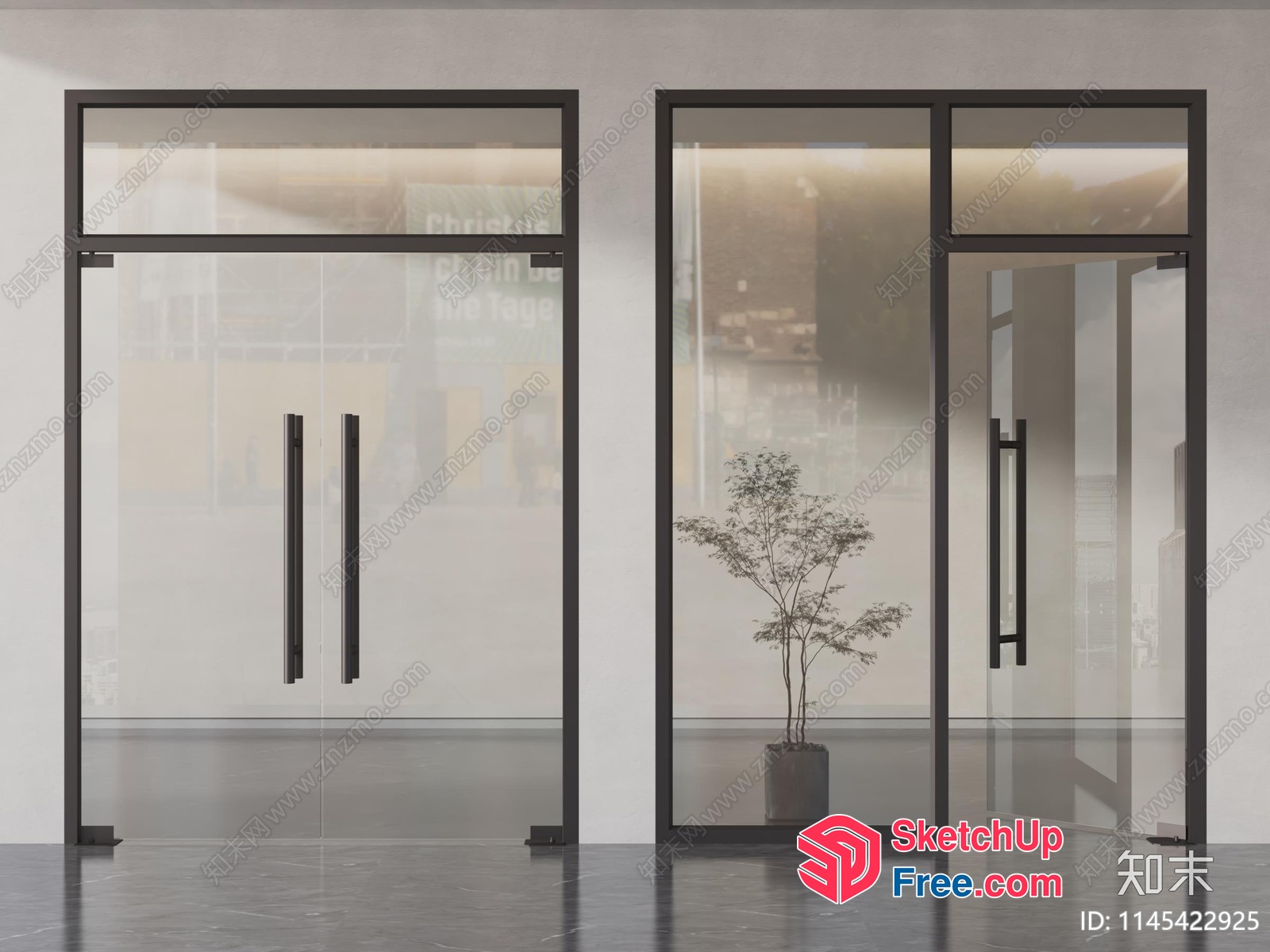 Glass Curtain Wall 3D SketchUp File