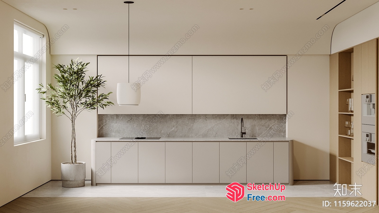 Minimalist Modern Kitchen Interior 3D SketchUp File