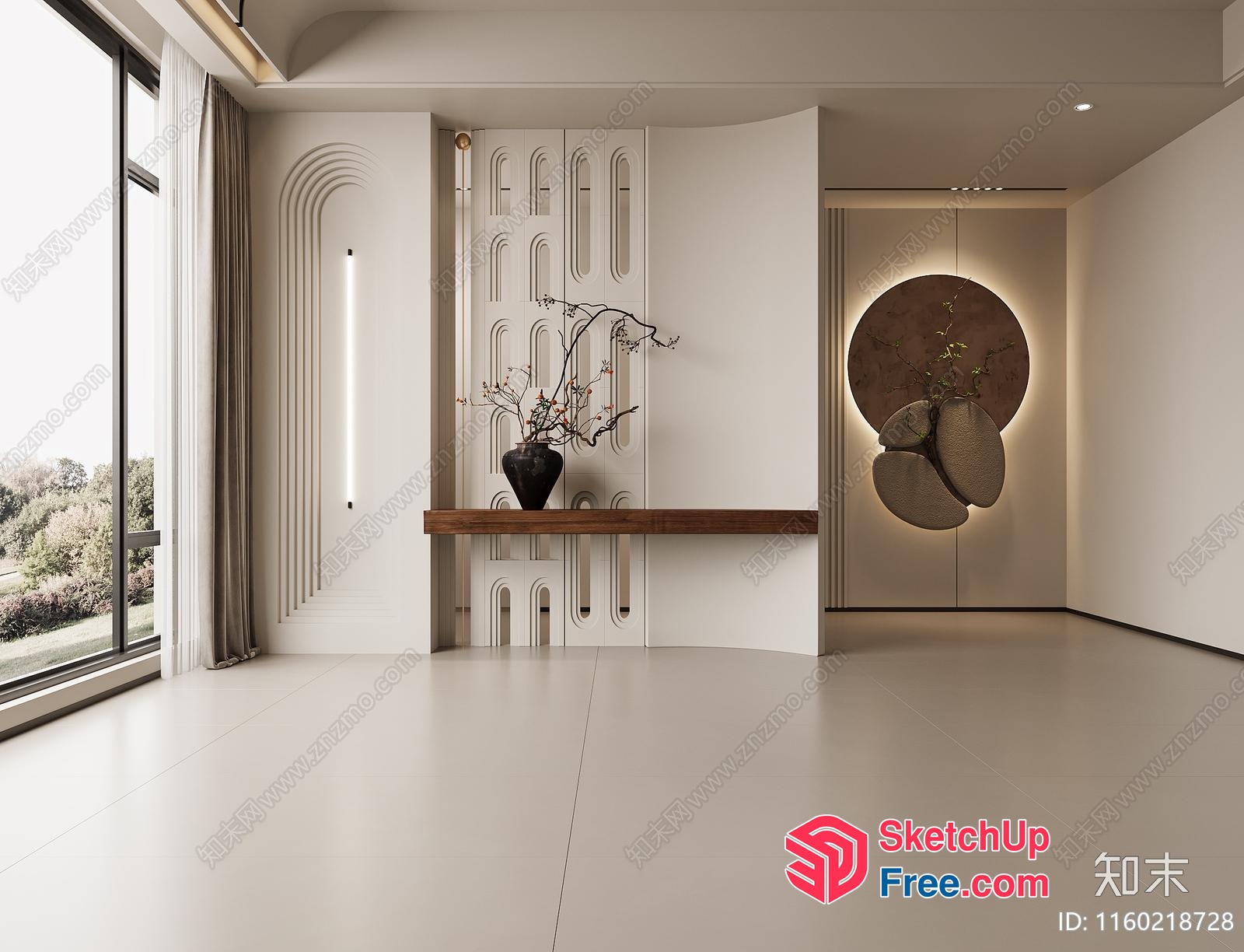 Minimalist Japanese Style Interior With Modern Decor 3D SketchUp File