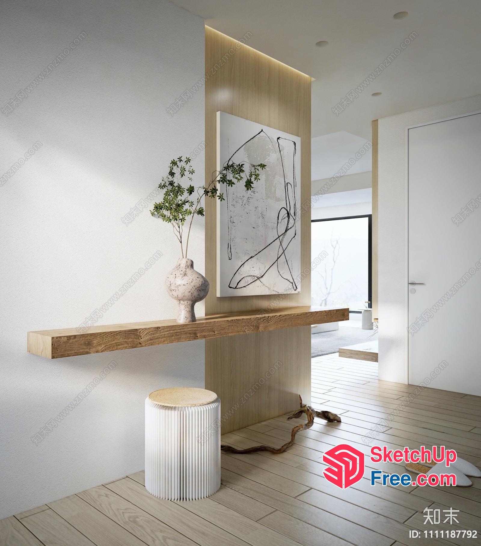 Minimalist Modern Interior Decor 3D SketchUp File