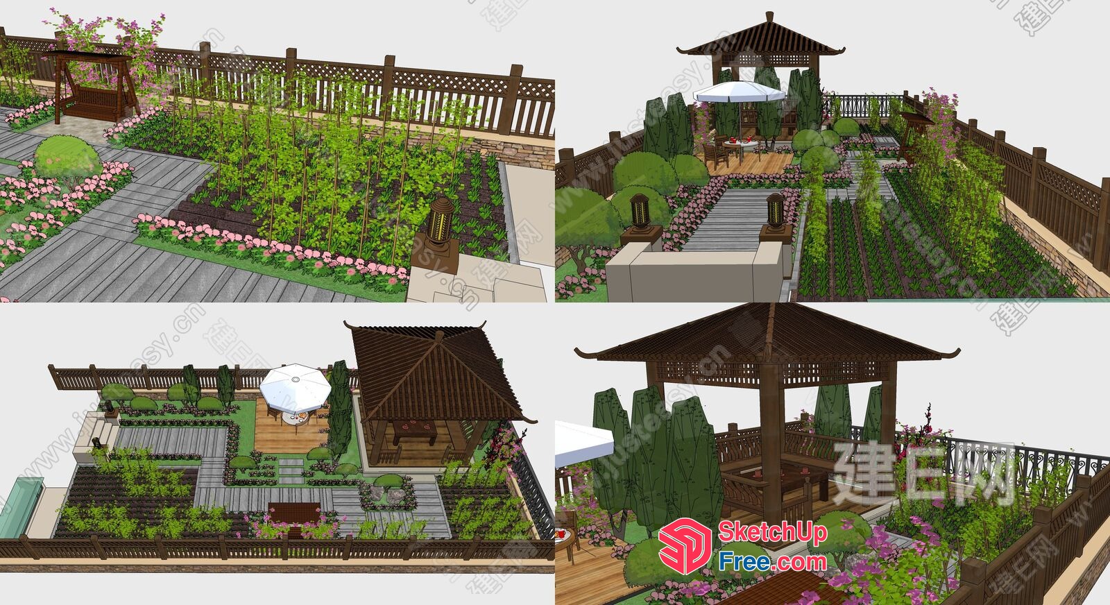 Asian-Inspired Garden Oasis 3D SketchUp File