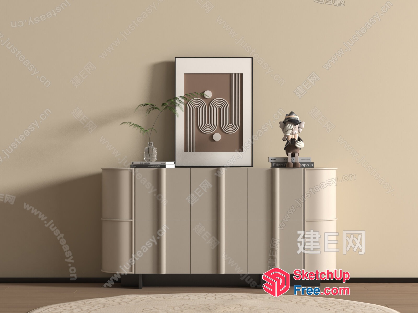 Elegant Modern Minimalist Furniture And Decor 3D SketchUp File
