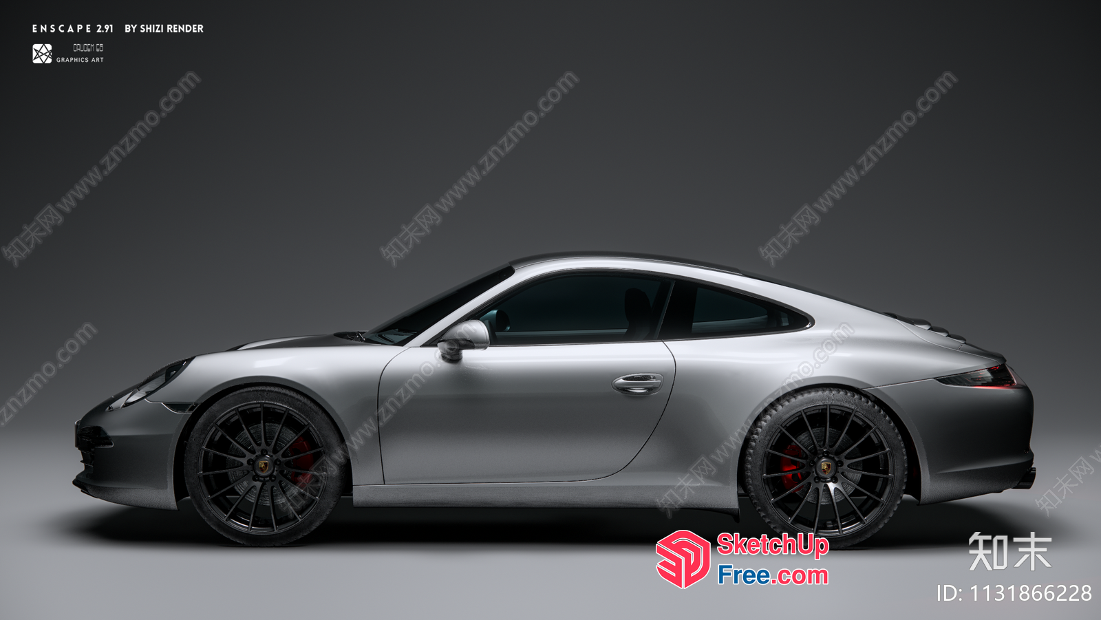 Car In A Studio Setting 3D SketchUp File
