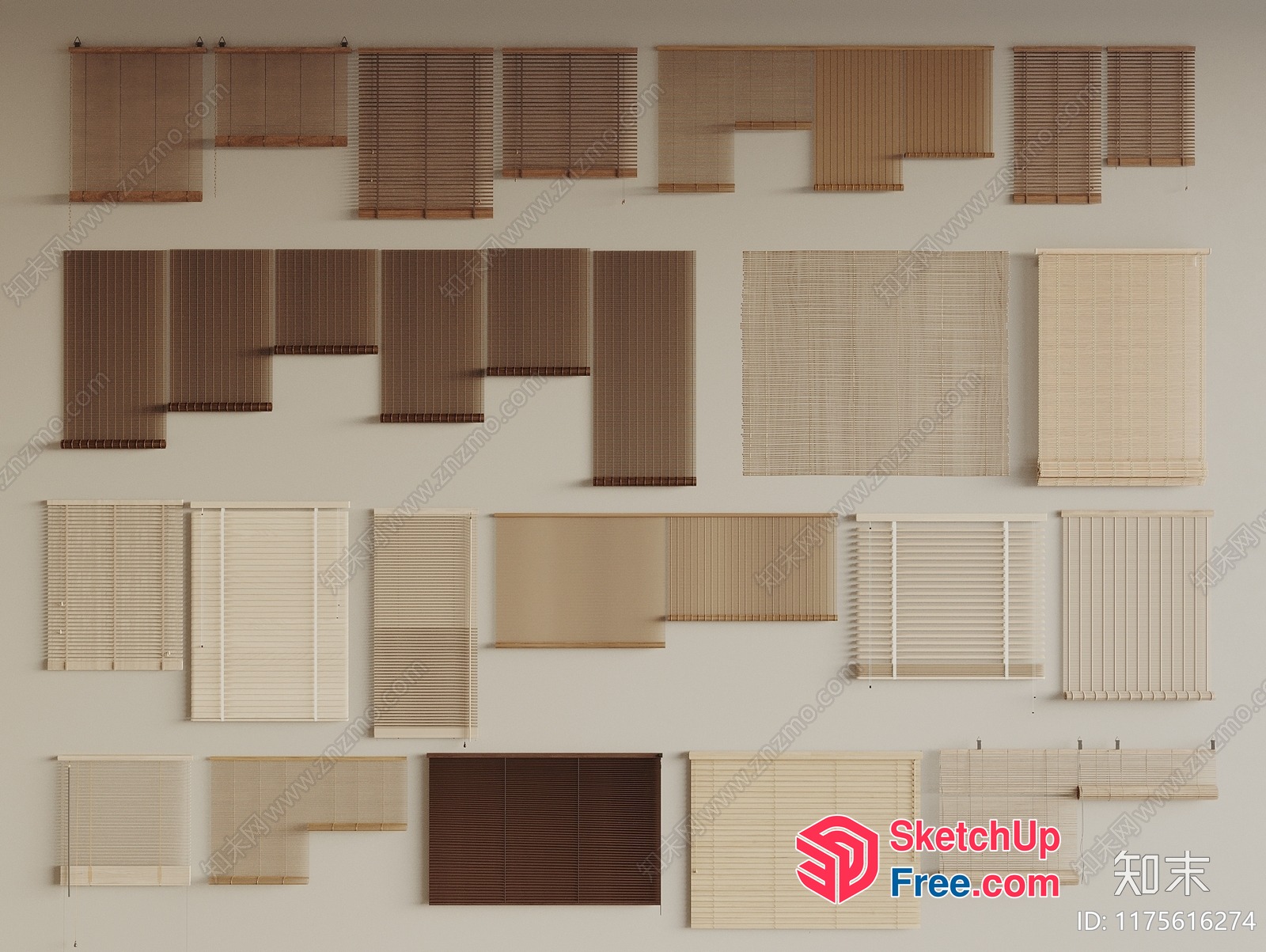 Various Window Covering Options 3D SketchUp File