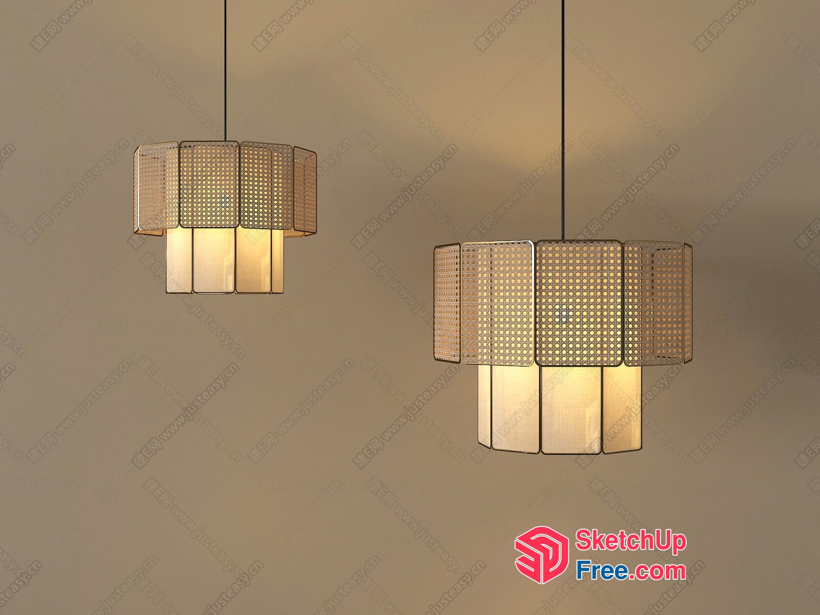 Elegant Chandelier Lighting Fixture 3D SketchUp File