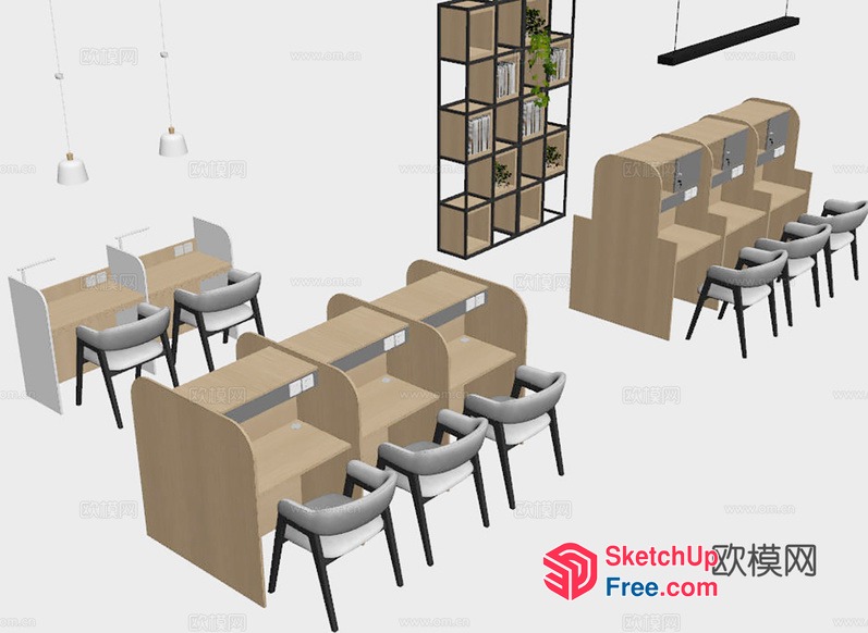 Modern Minimalist Office Interior Design 3D SketchUp File