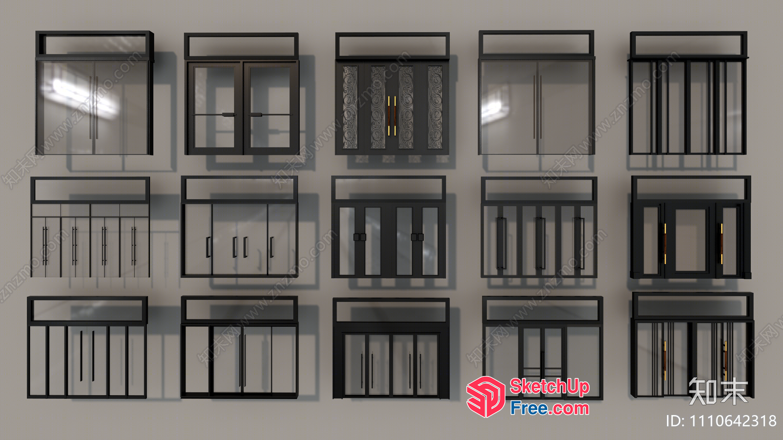 Modern Glass Door And Window Designs 3D SketchUp File