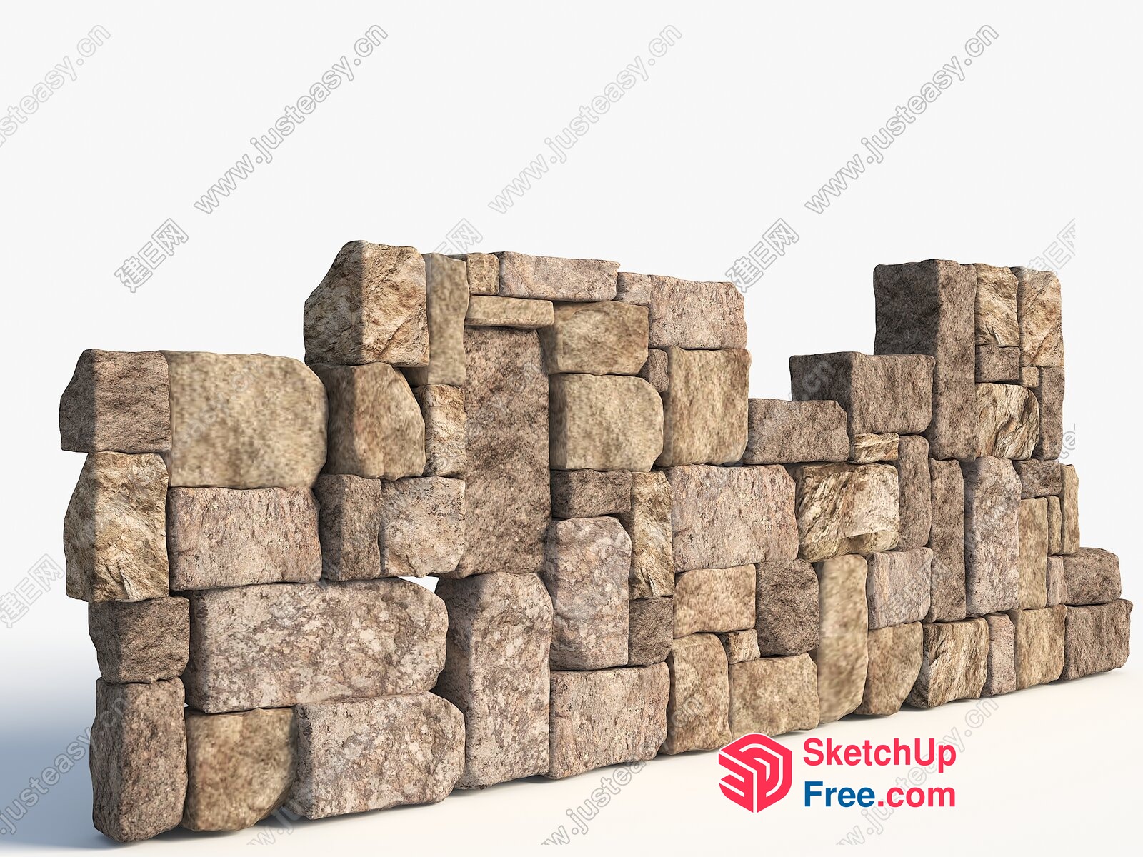Stone Wall 3D SketchUp File