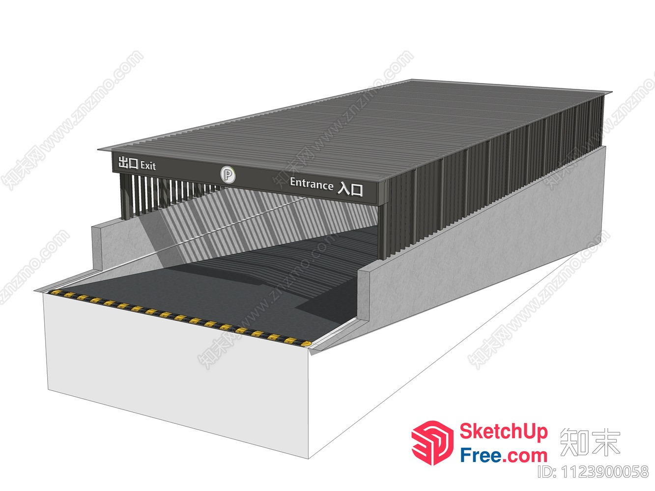 Exterior Entrance And Stairway 3D SketchUp File