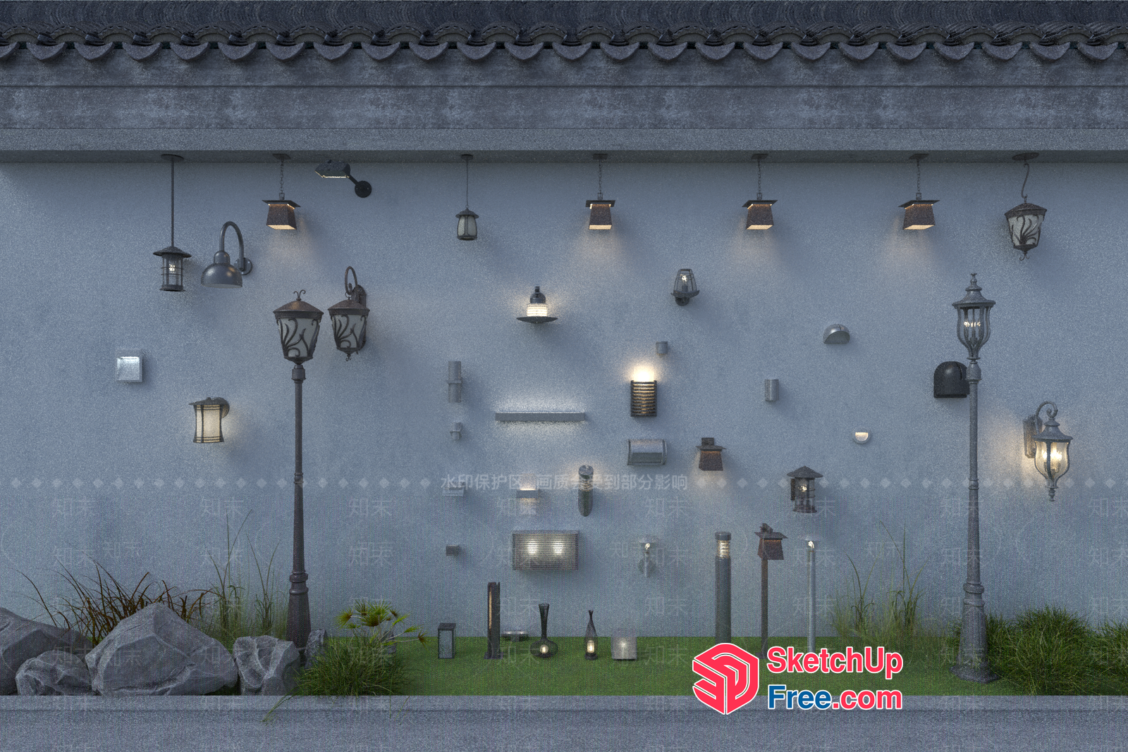 Outdoor Lighting Collection 3D SketchUp File