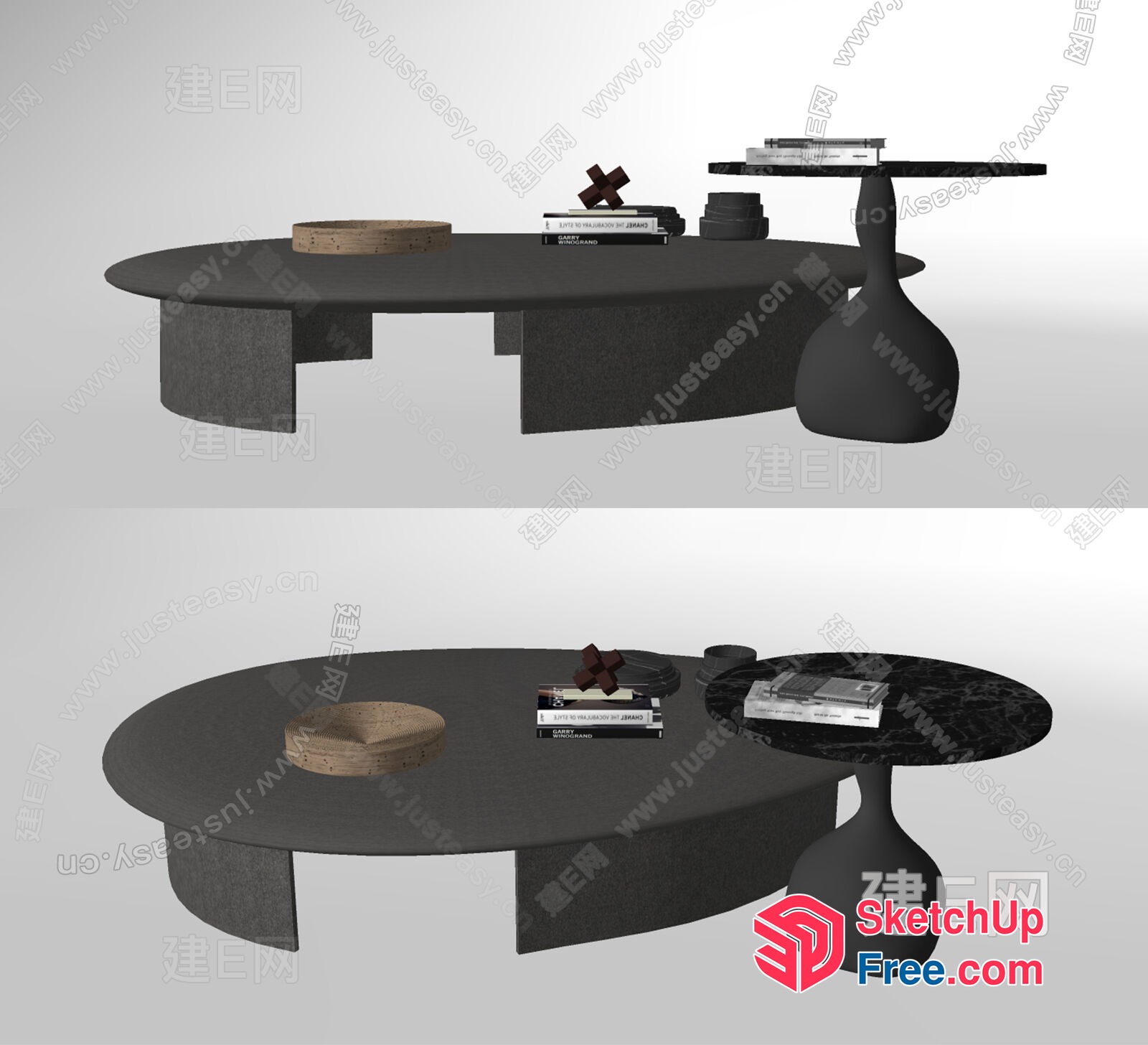 Modern Coffee Table And End Table Set 3D SketchUp File