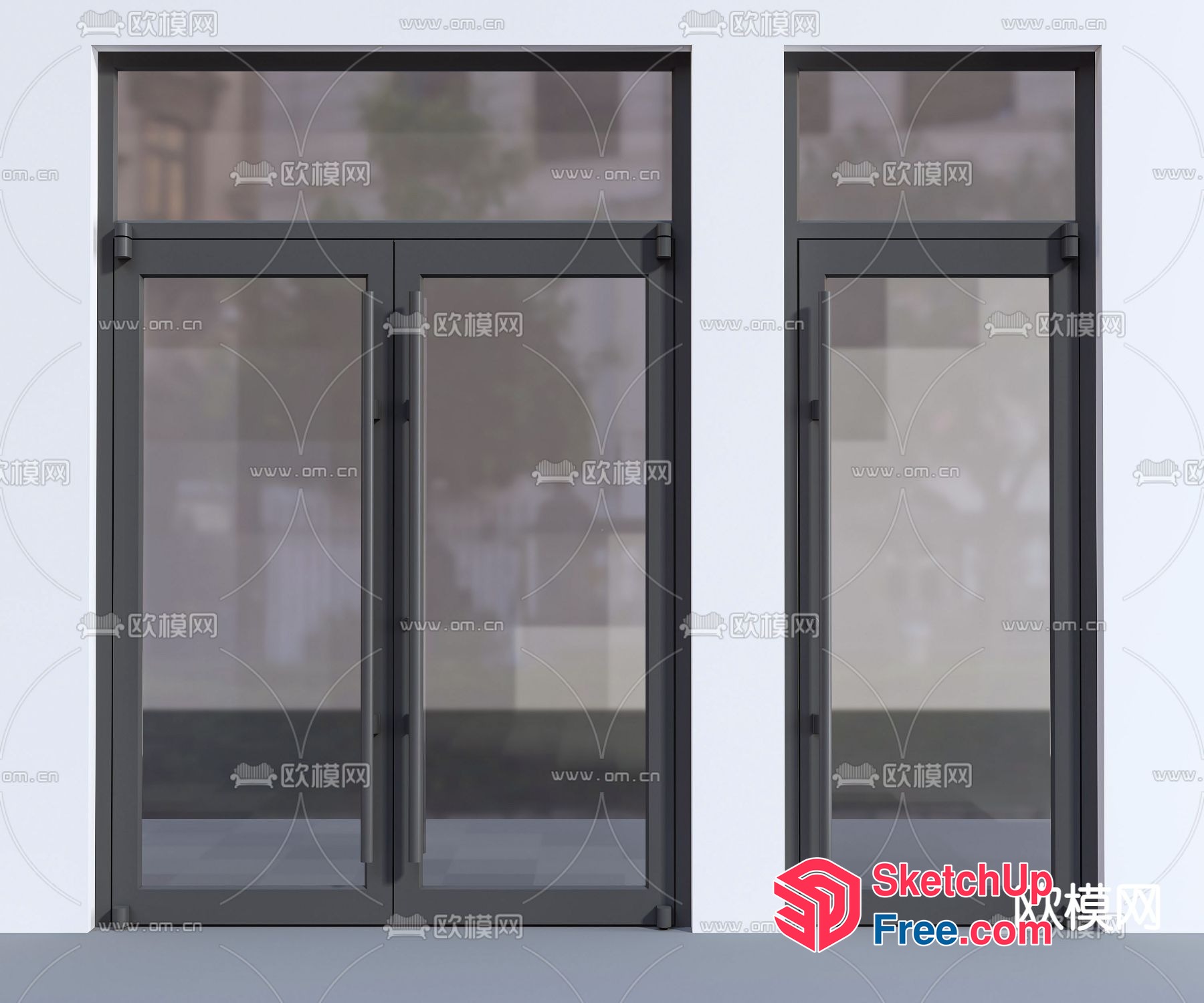 Glass Curtain Wall 3D SketchUp File