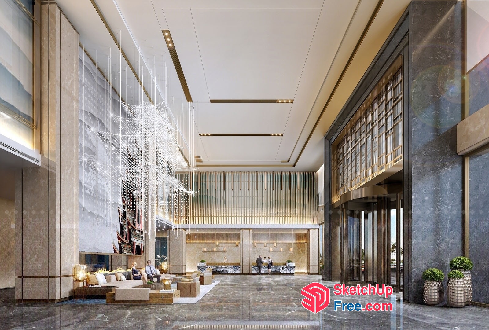 Elegant And Luxurious Interior Design 3D SketchUp File