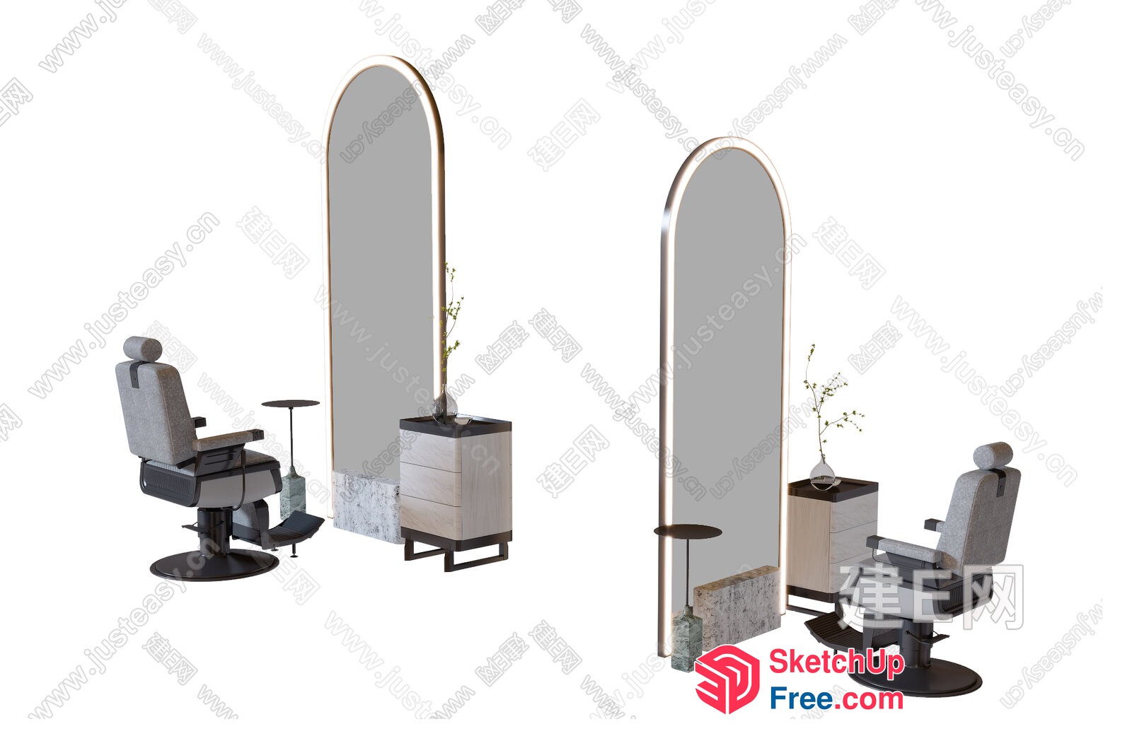 Modern Stylish Salon Interior Design 3D SketchUp File