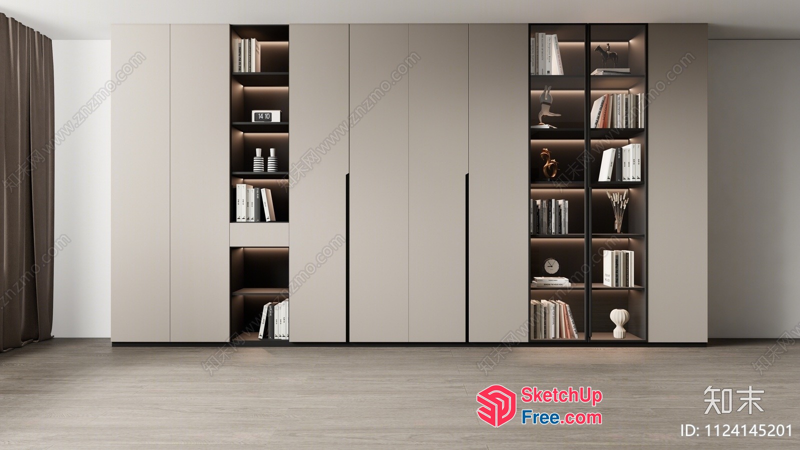 Modern Minimalist Bookcase Design 3D SketchUp File