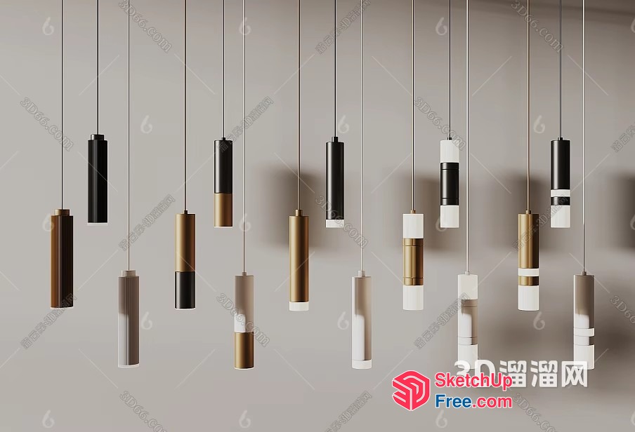 Modern Hanging Light Fixtures 3D SketchUp File